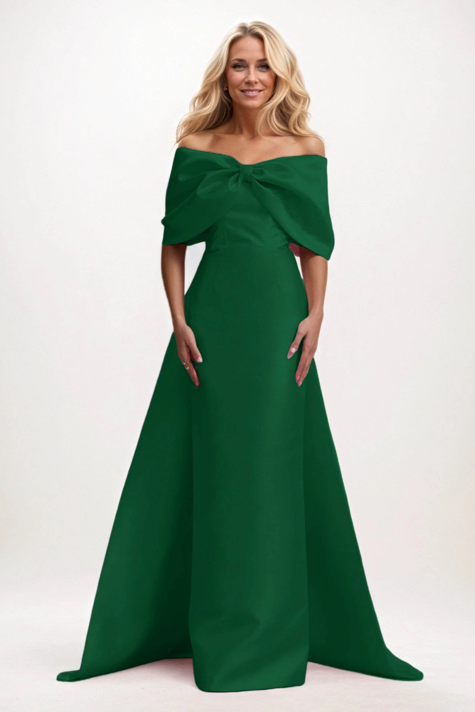 Trumpet-Mermaid Maxi Satin Mother of the Bride Dresses CM0387