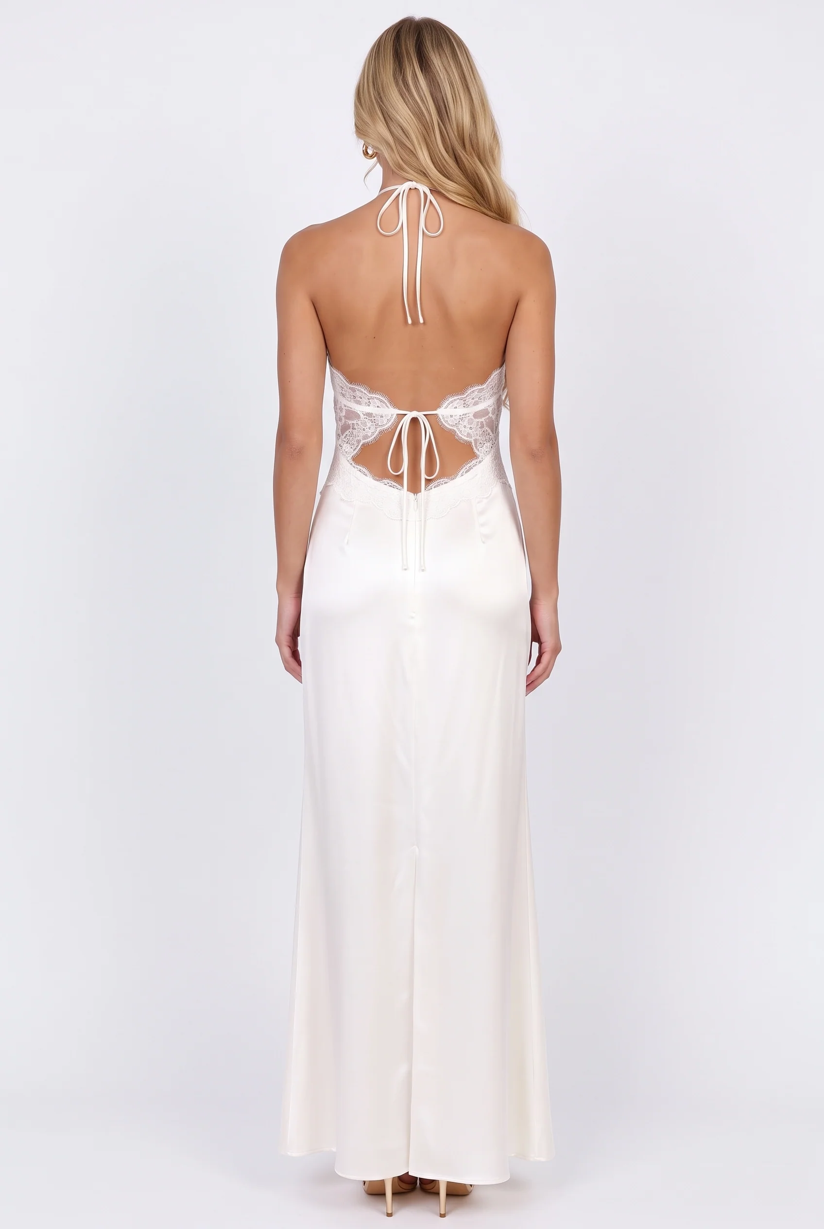 Nihi Lace Halter Maxi Dress