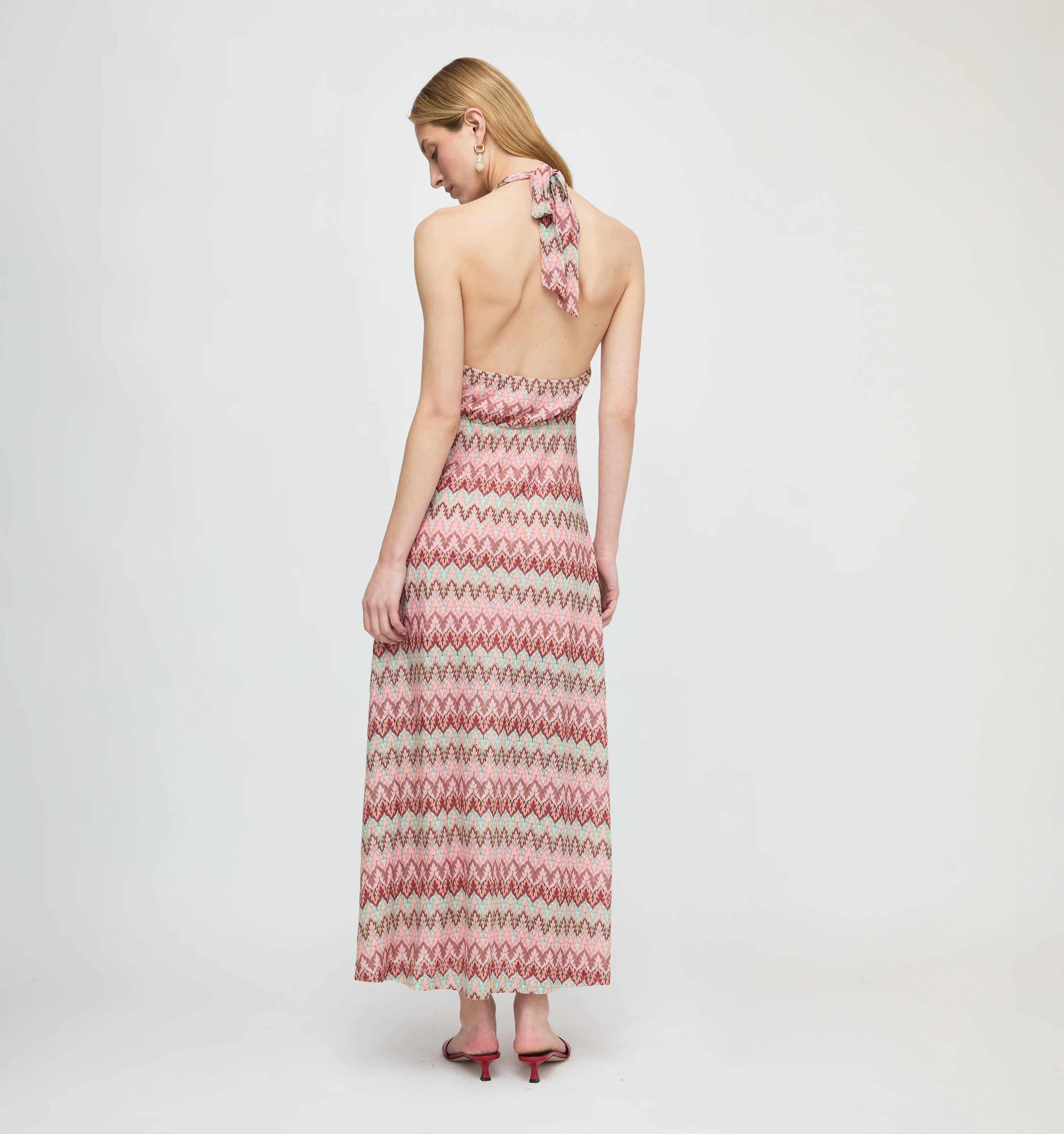 The Bela Dress - Pink Multi Smooth Shimmer Knit