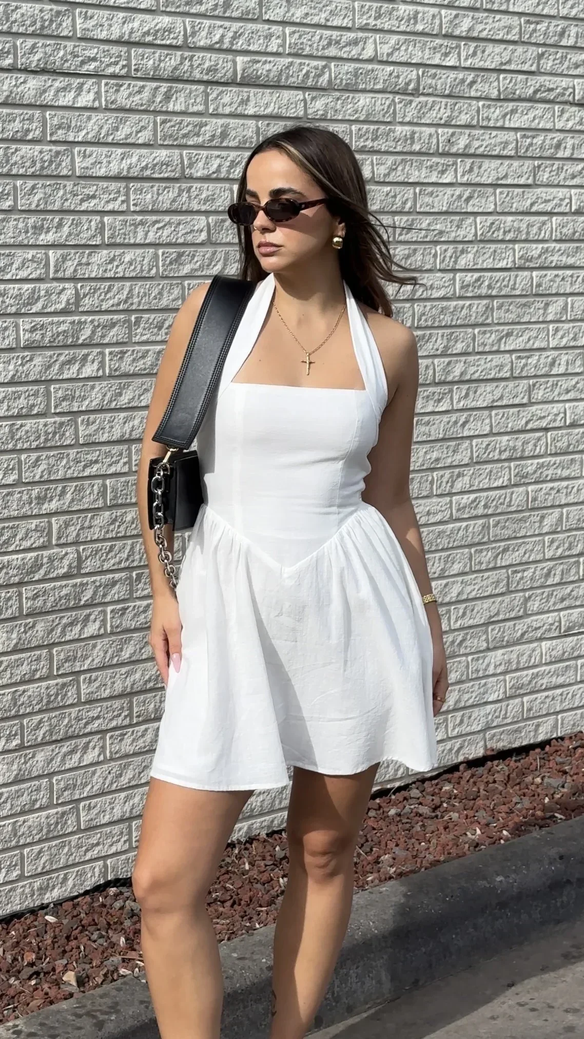 Peyton Mini Dress - White - luluinthesky