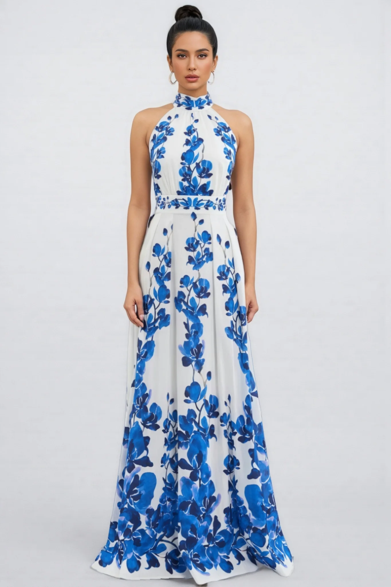 Lucad Orchid Blues Maxi Dress