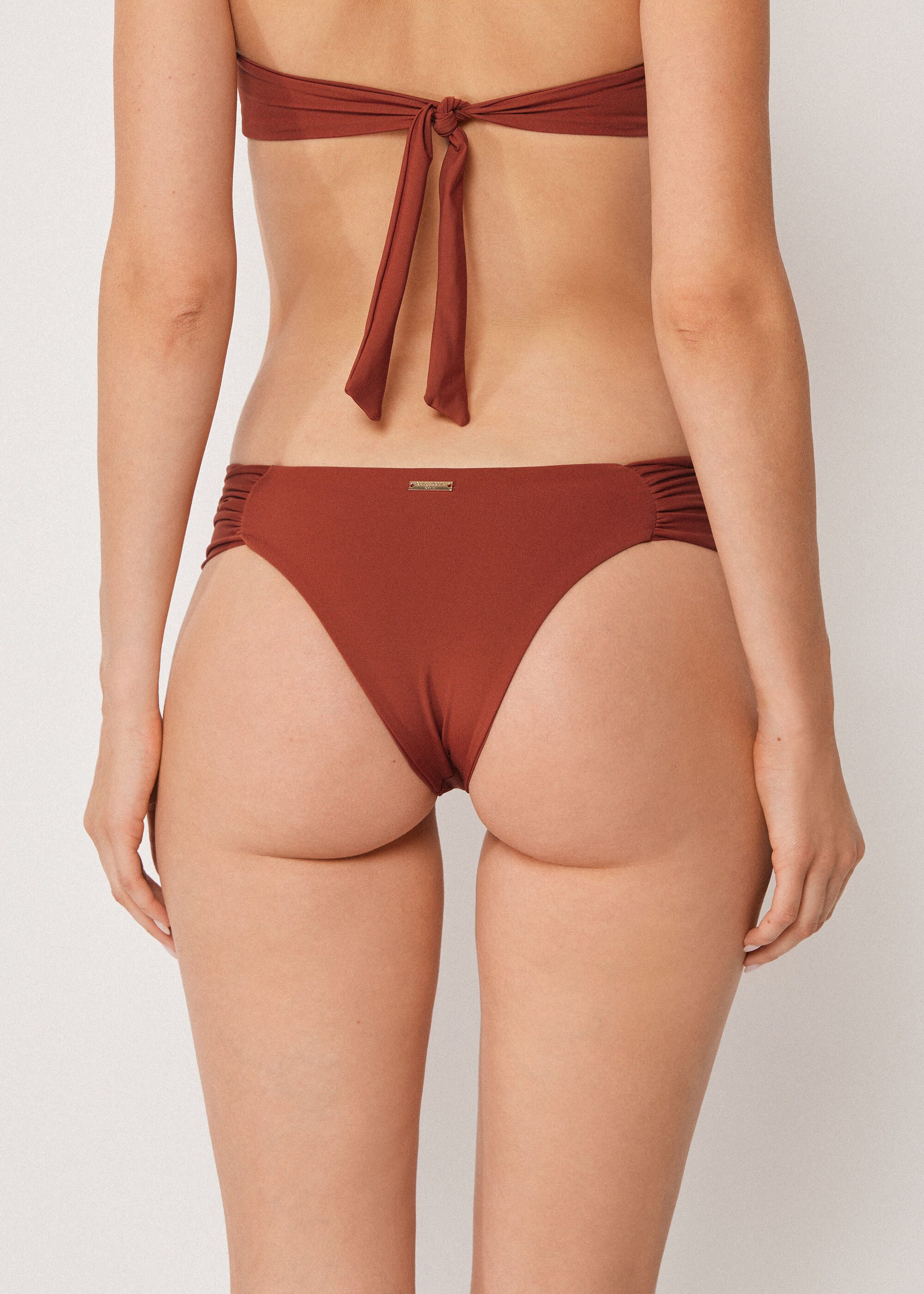 Premium Fit Draped Brazilian Swimsuit Bottom