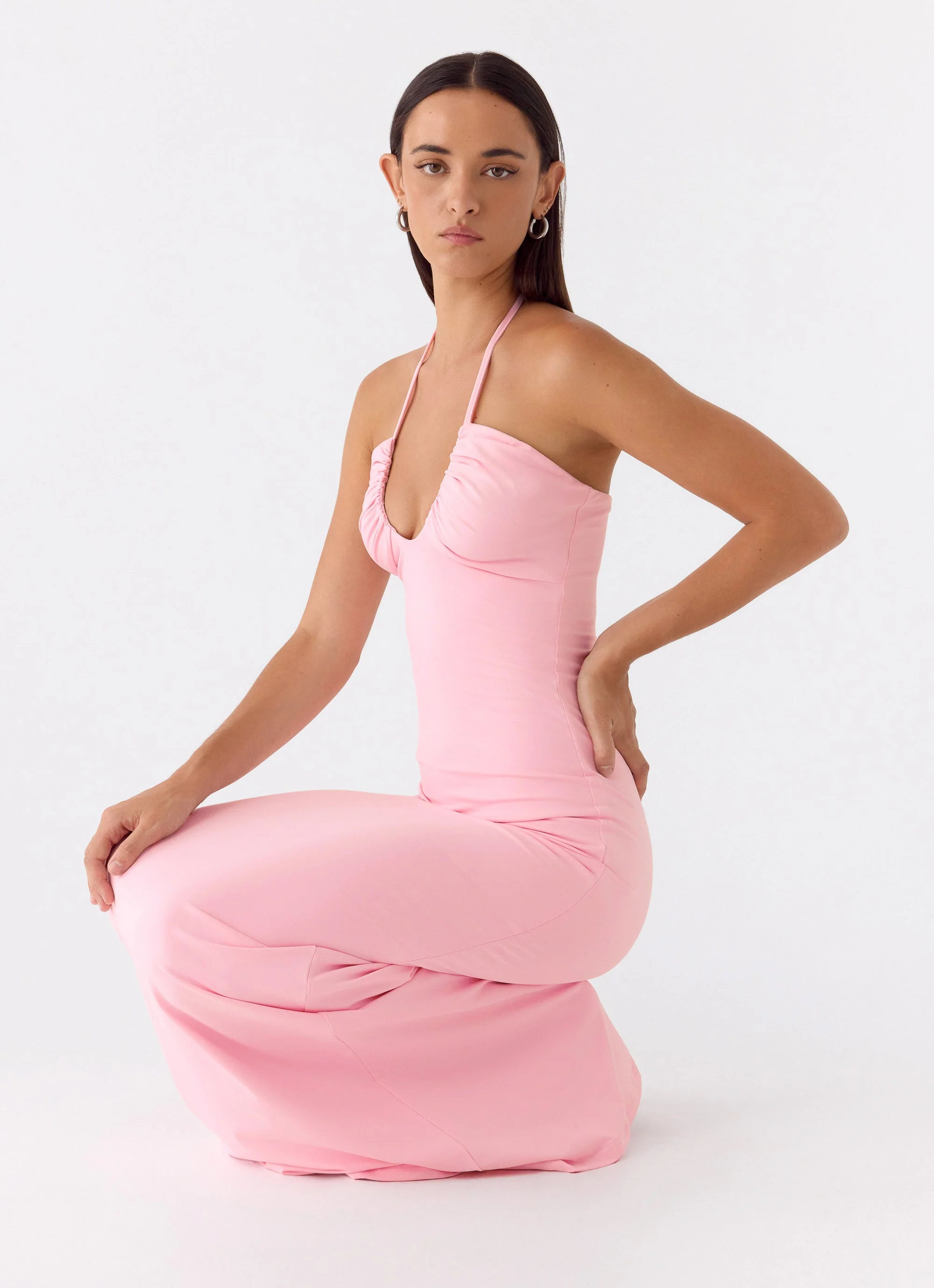 Xola Maxi Dress - Pink - luluinthesky