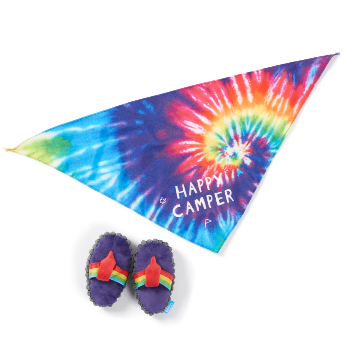 Bandana-Rama Yip Flops Plush Enrichment Dog Toy & Dog Bandana