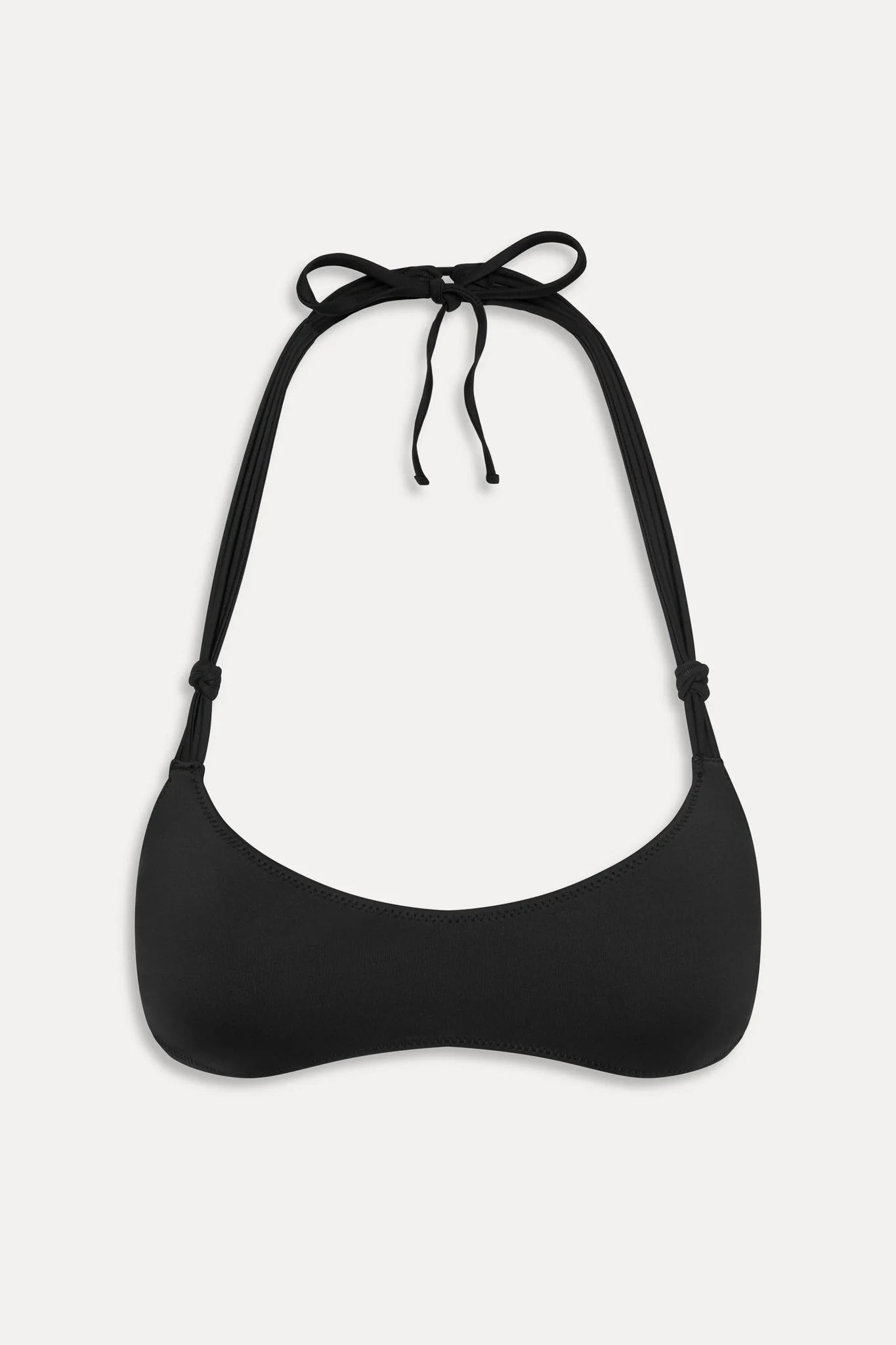 x JENNIE Hana Halter Bikini Top - Black