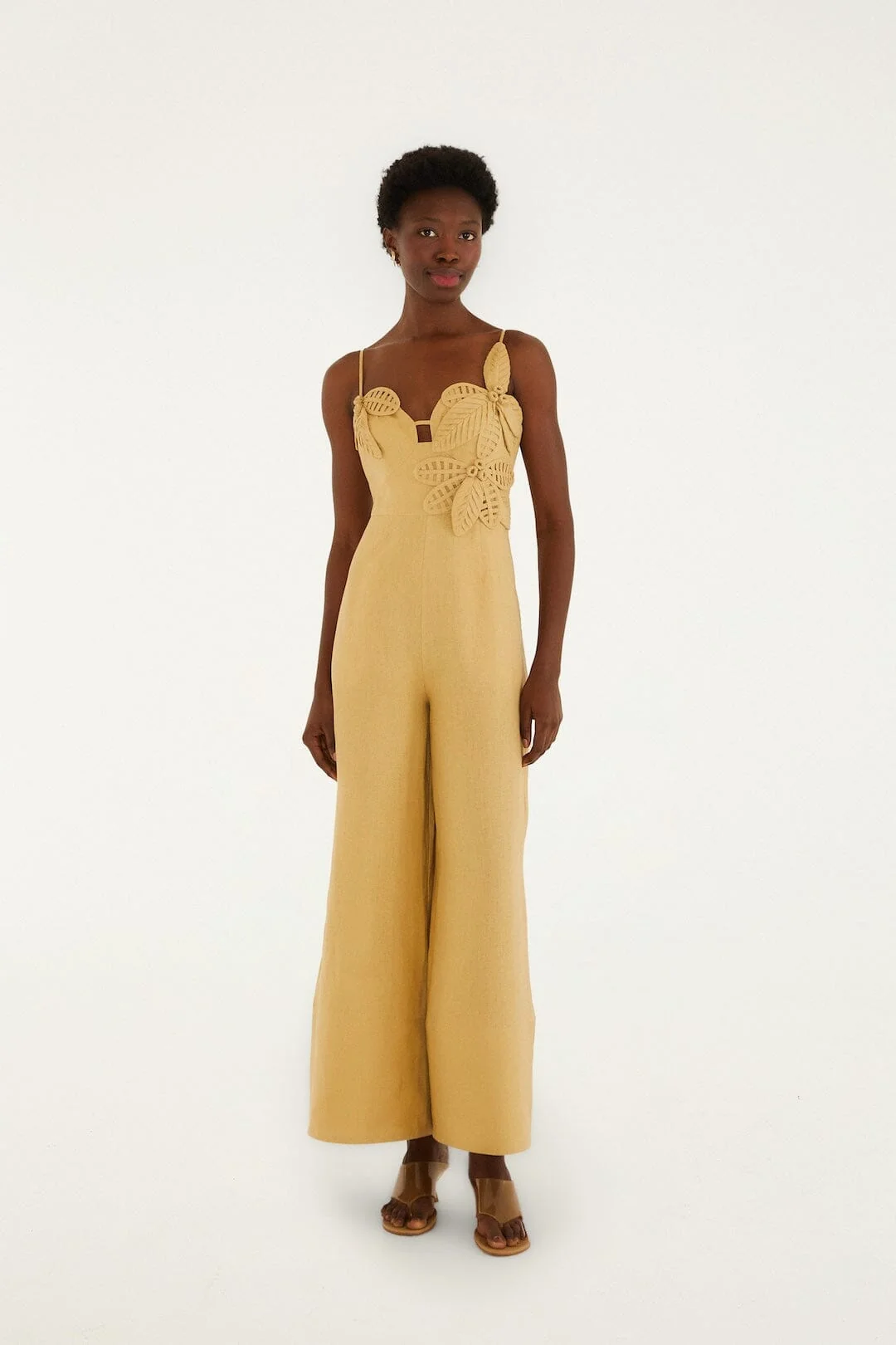 Sand 3d Flowers Jumpsuit