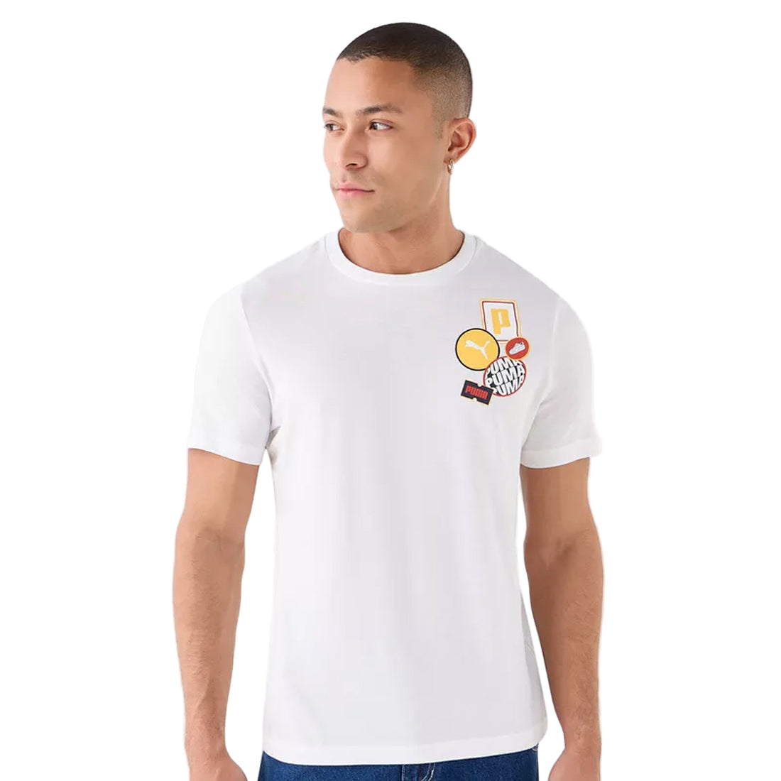 PUMA Graphics Icon Men's Round Neck White 684829 02