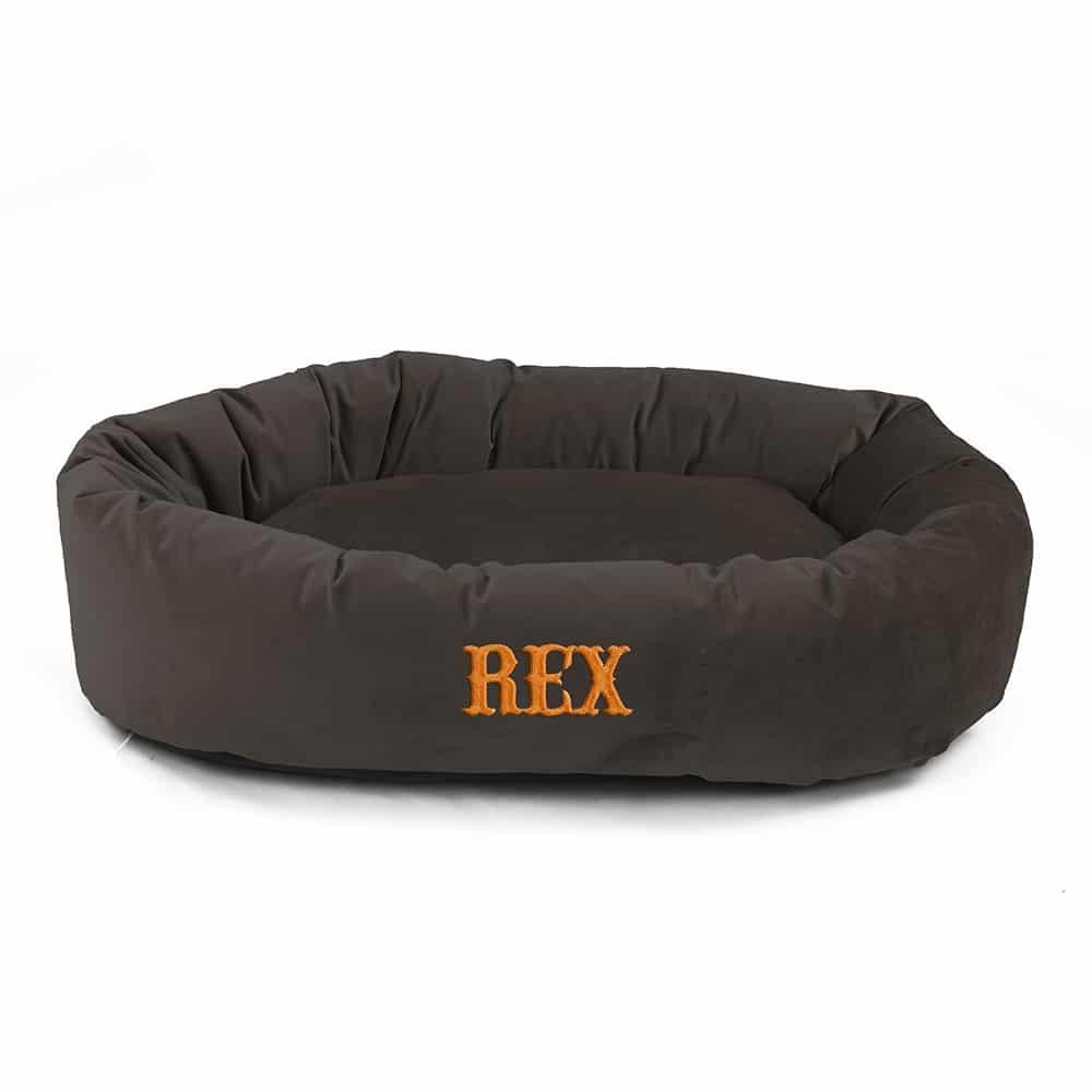 Velvet Bagel Dog Bed - Personalized