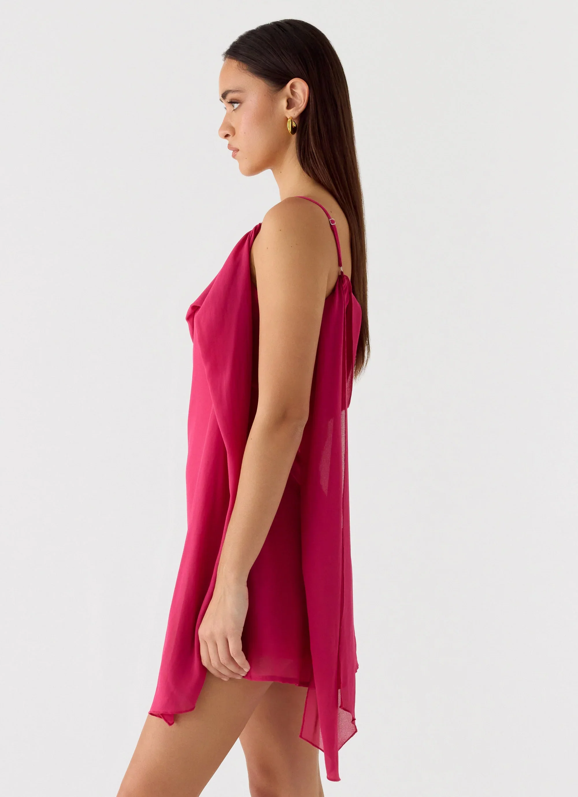 In Your Place Mini Dress - Fuchsia