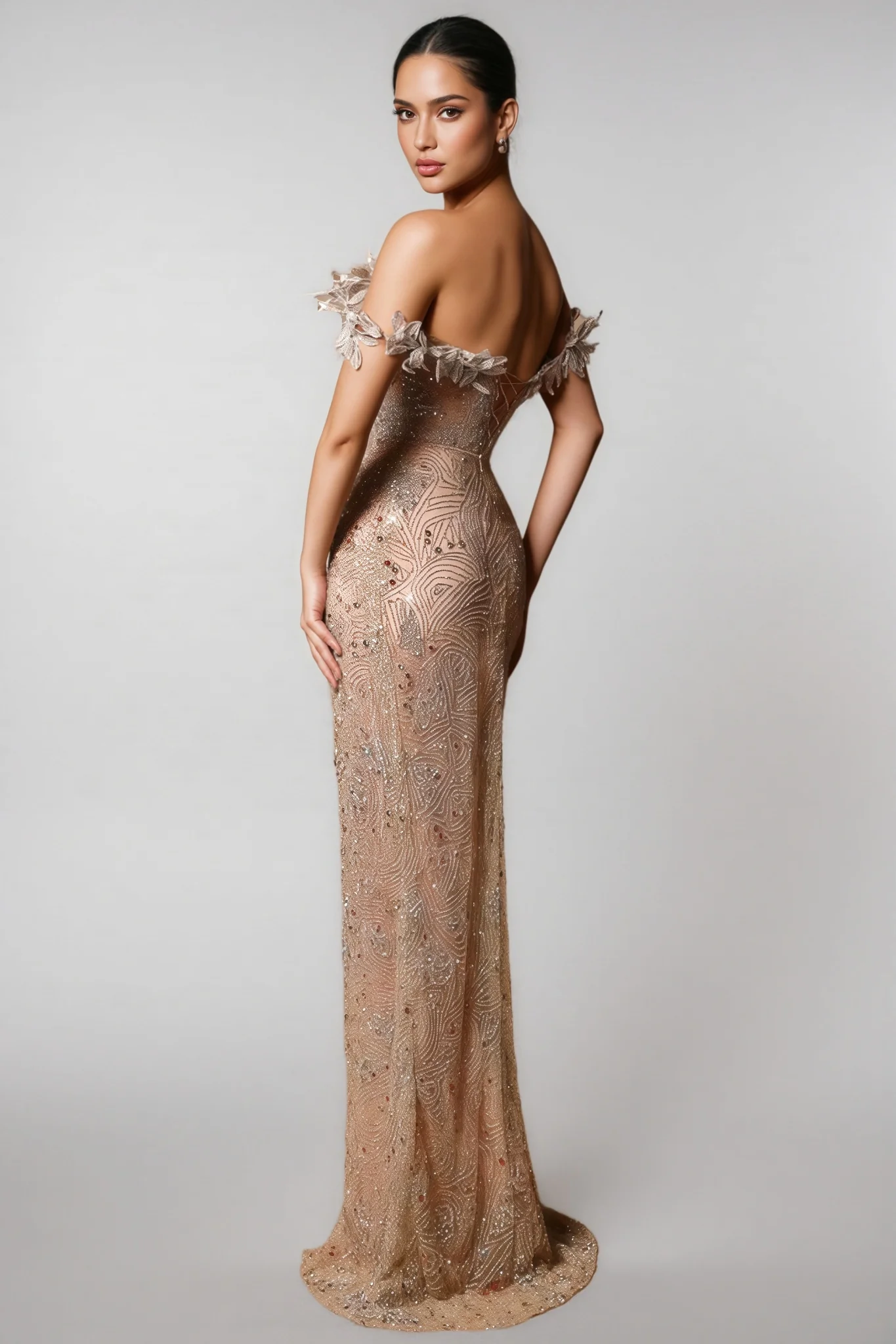 Lori Off-Shoulder High Split Maxi Dress