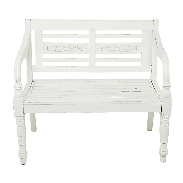 White Wooden Bench