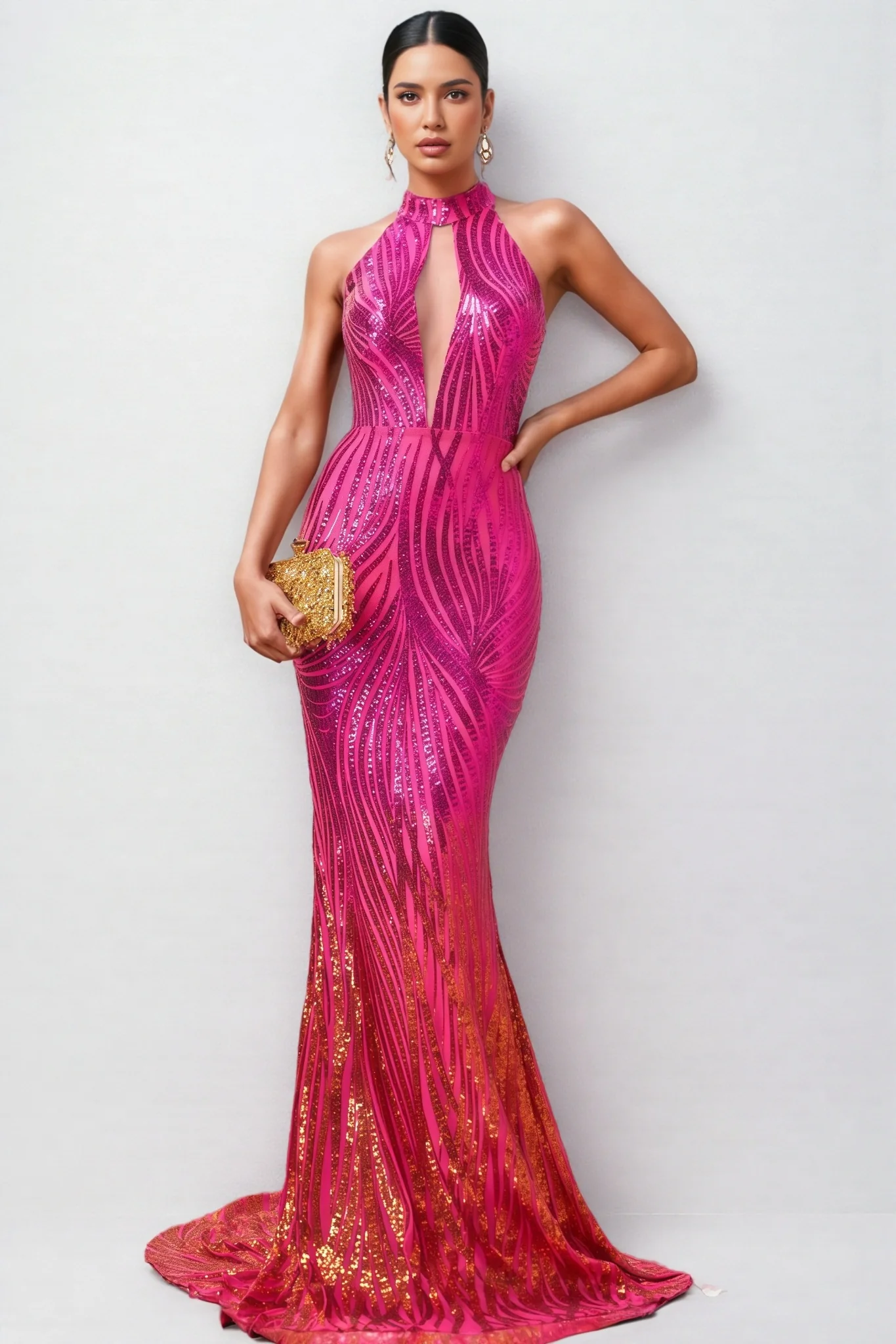 Serin Strapless Sequin Maxi Dress