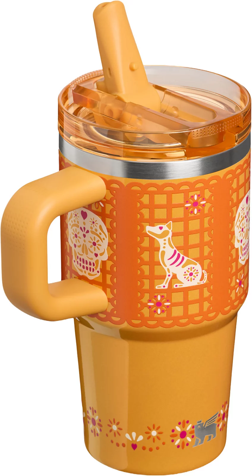Stanley 20 oz. Quencher ProTour Flip Straw Tumbler - Dia de los Muertos - Marigold Papel Picado