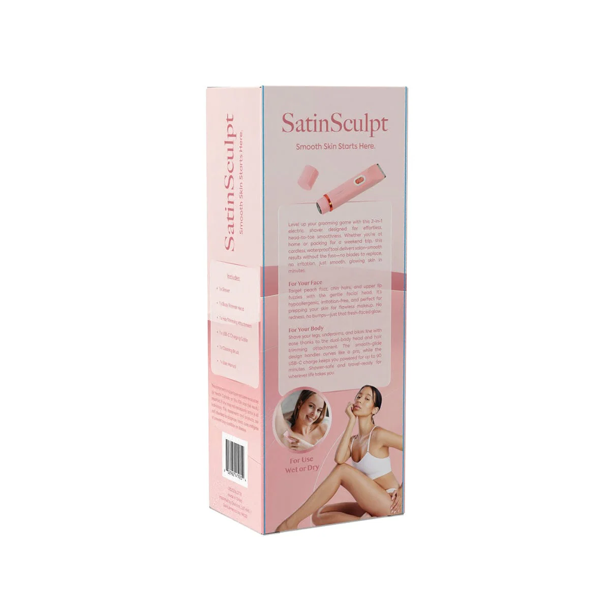 SatinSculpt Rechargeable - 2-in-1 Face & Body Hair Remover
