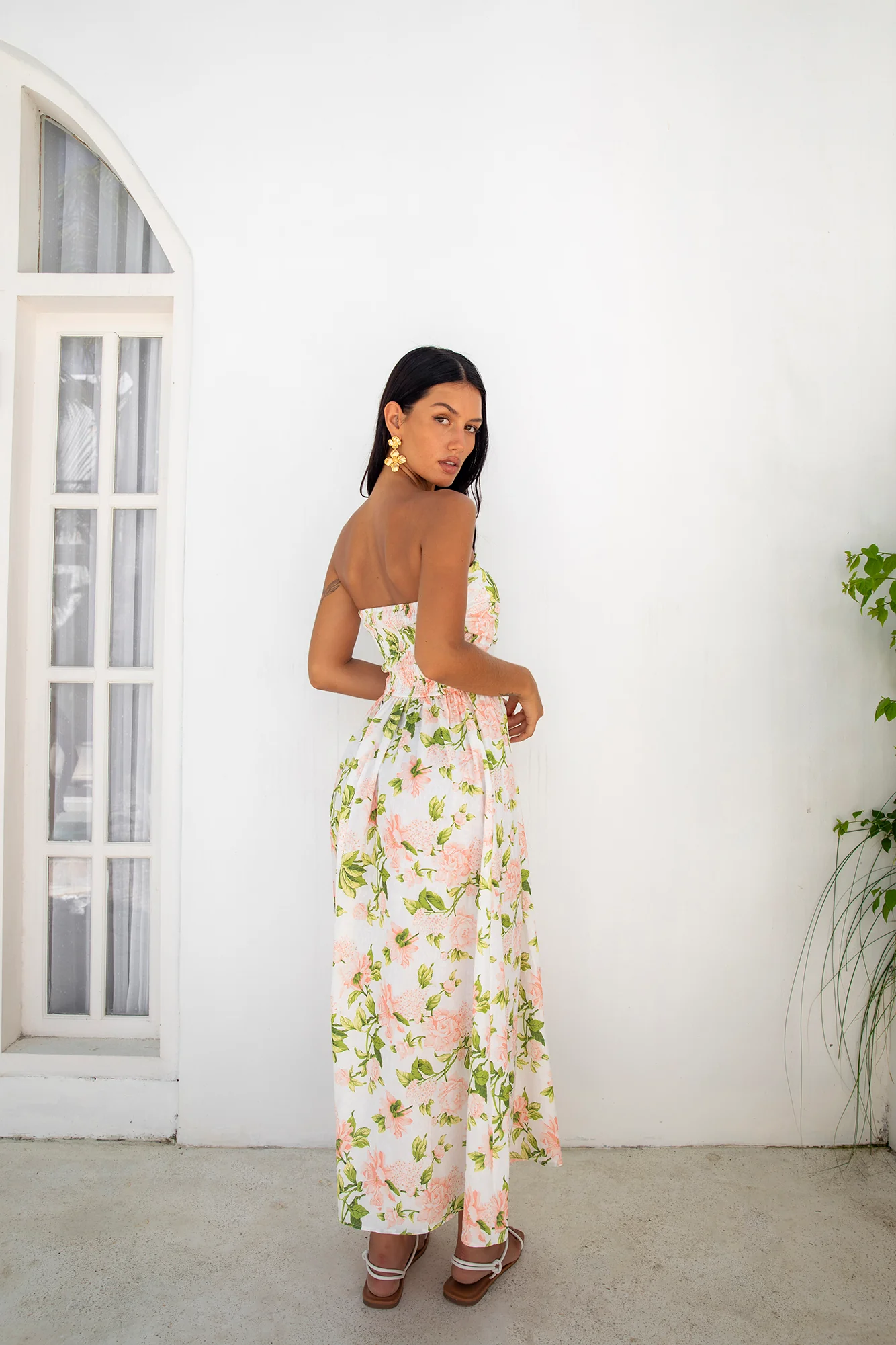 FORTUNATE ONE Bellissima Strapless Maxi Dress Pink