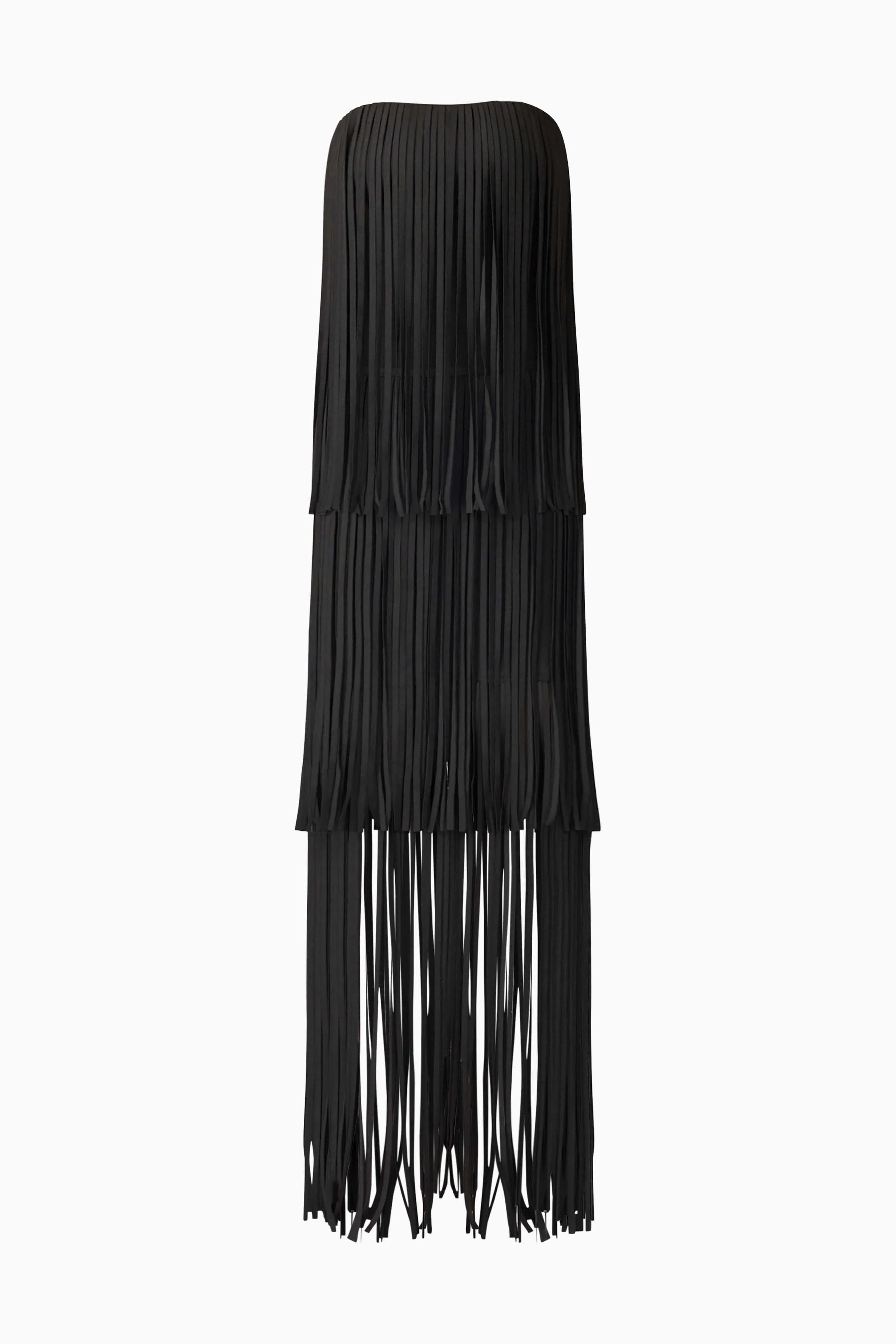 Alya Tiered Maxi Dress in Black