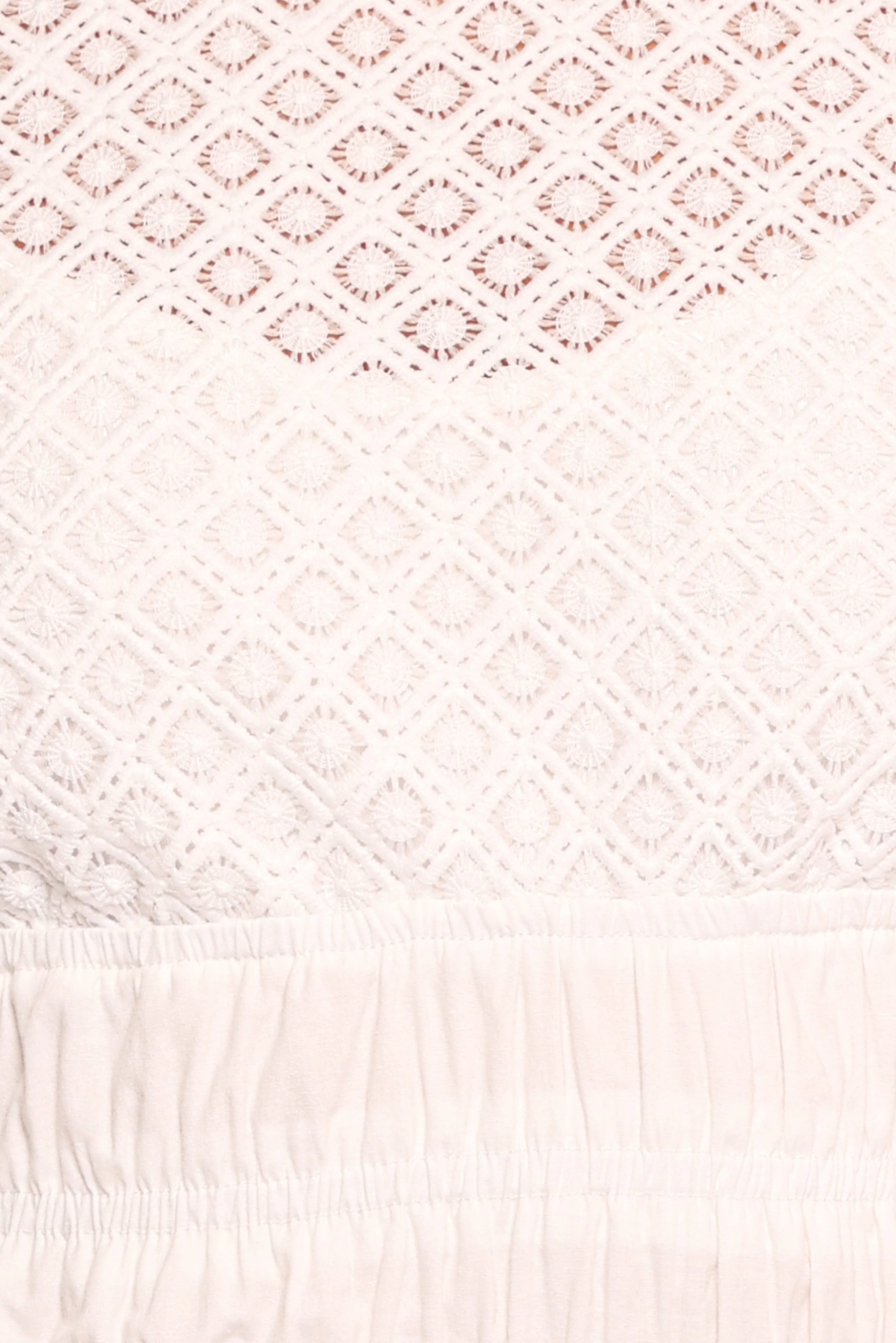 Riven Shirred Top - White