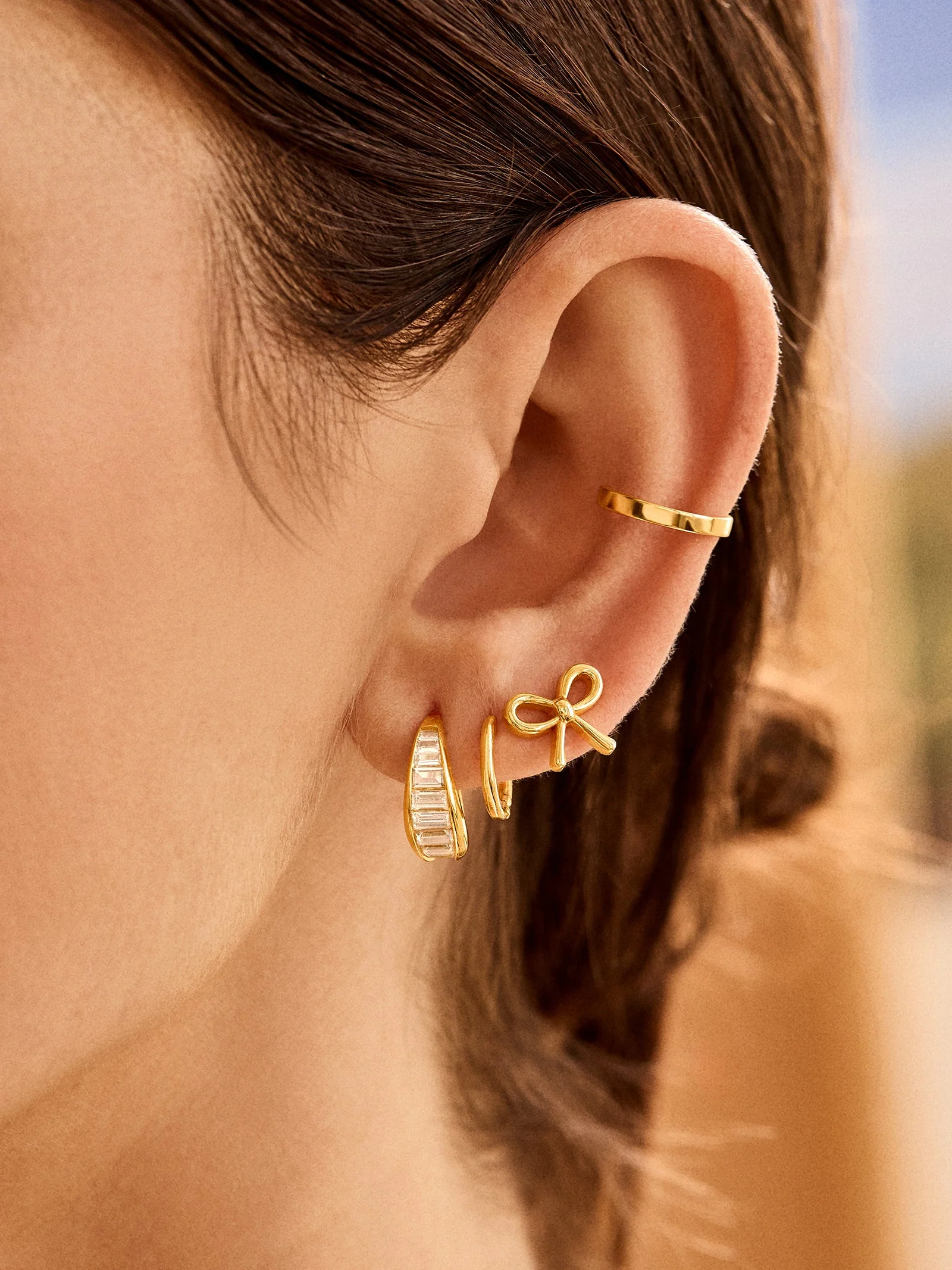 14K Gold Just For Fun Earrings - Bow