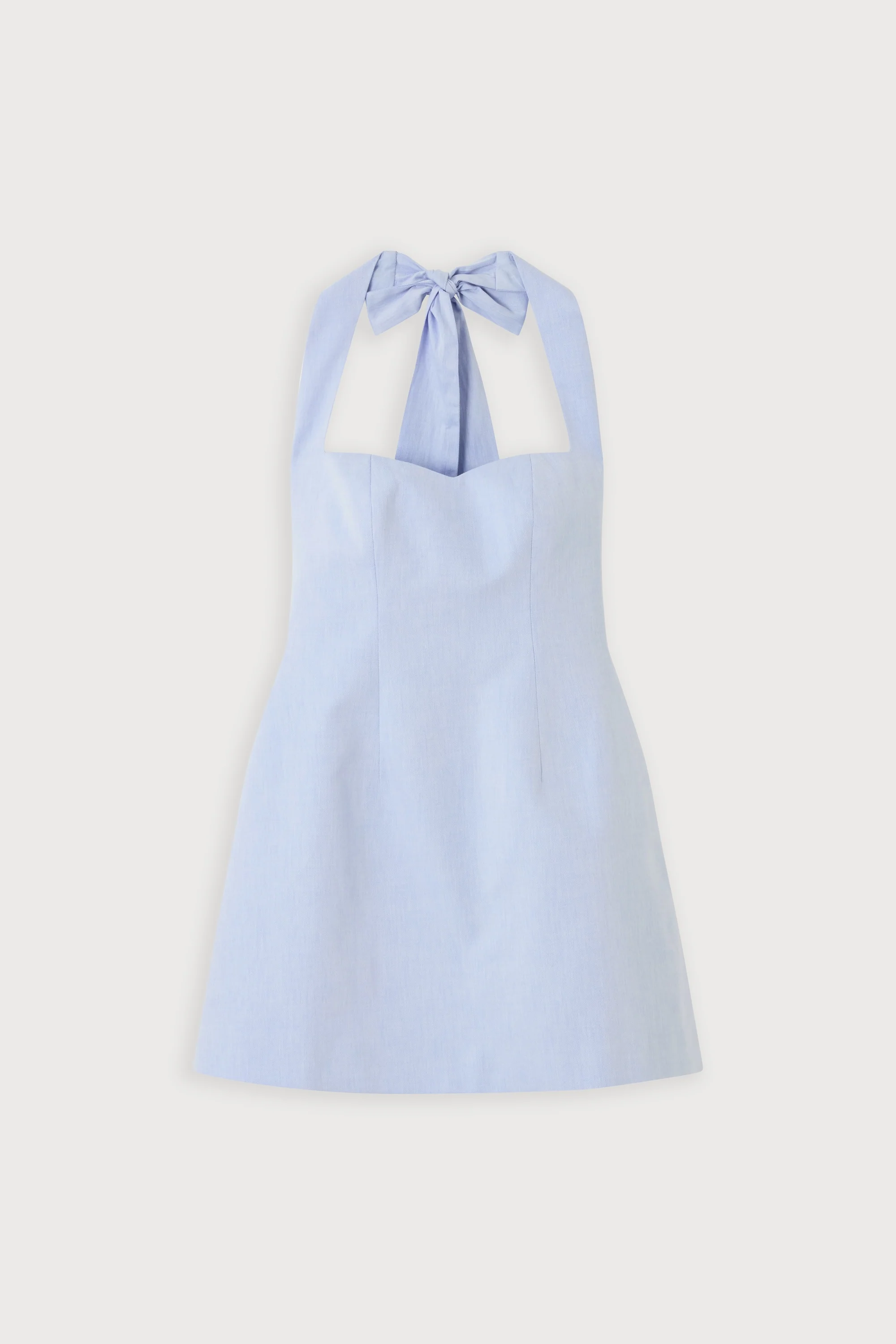 Cotton Tie Neck Mini Dress