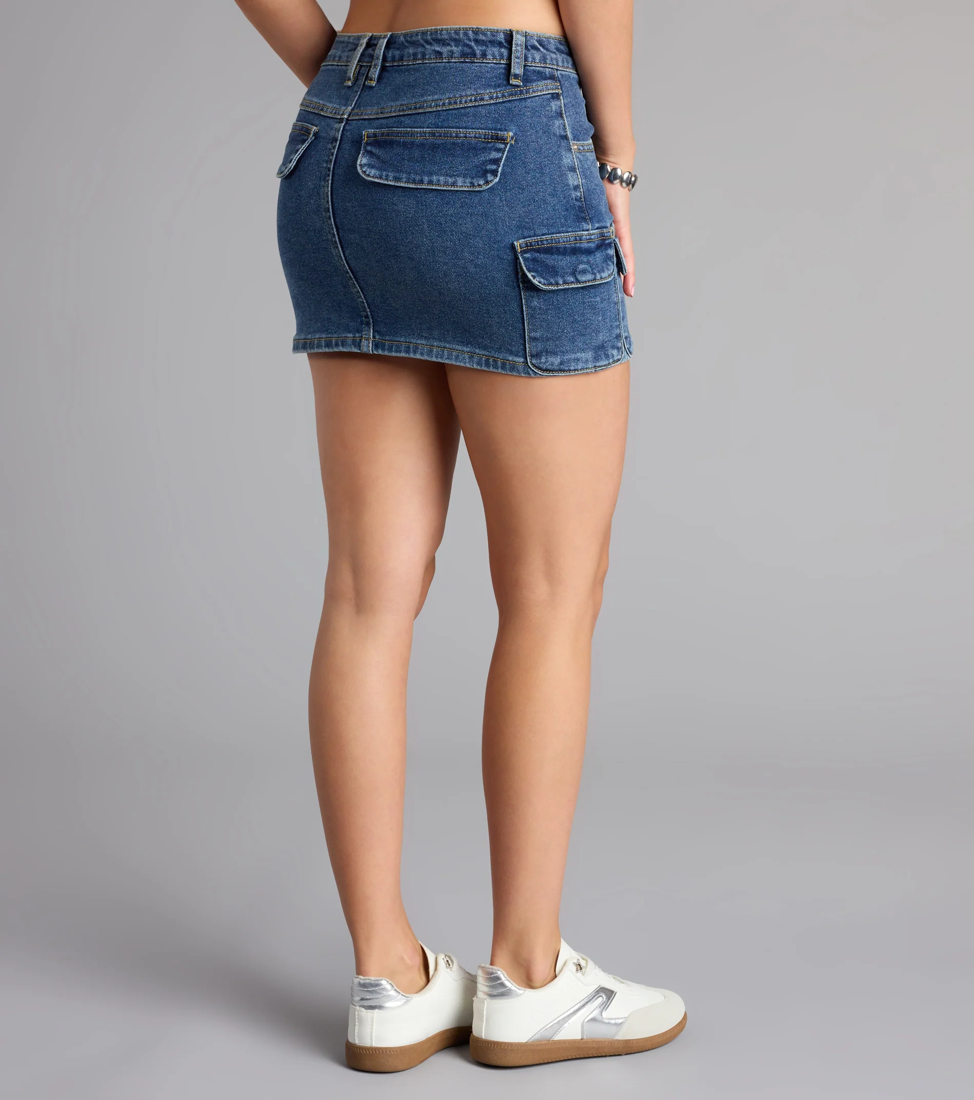 Ready for Anything Utility Mini Denim Skirt