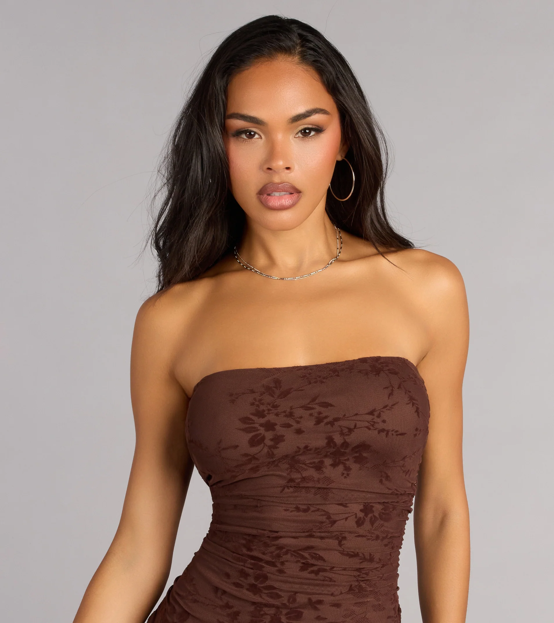 Mood Set Strapless Ruffled Mini Dress - luluinthesky
