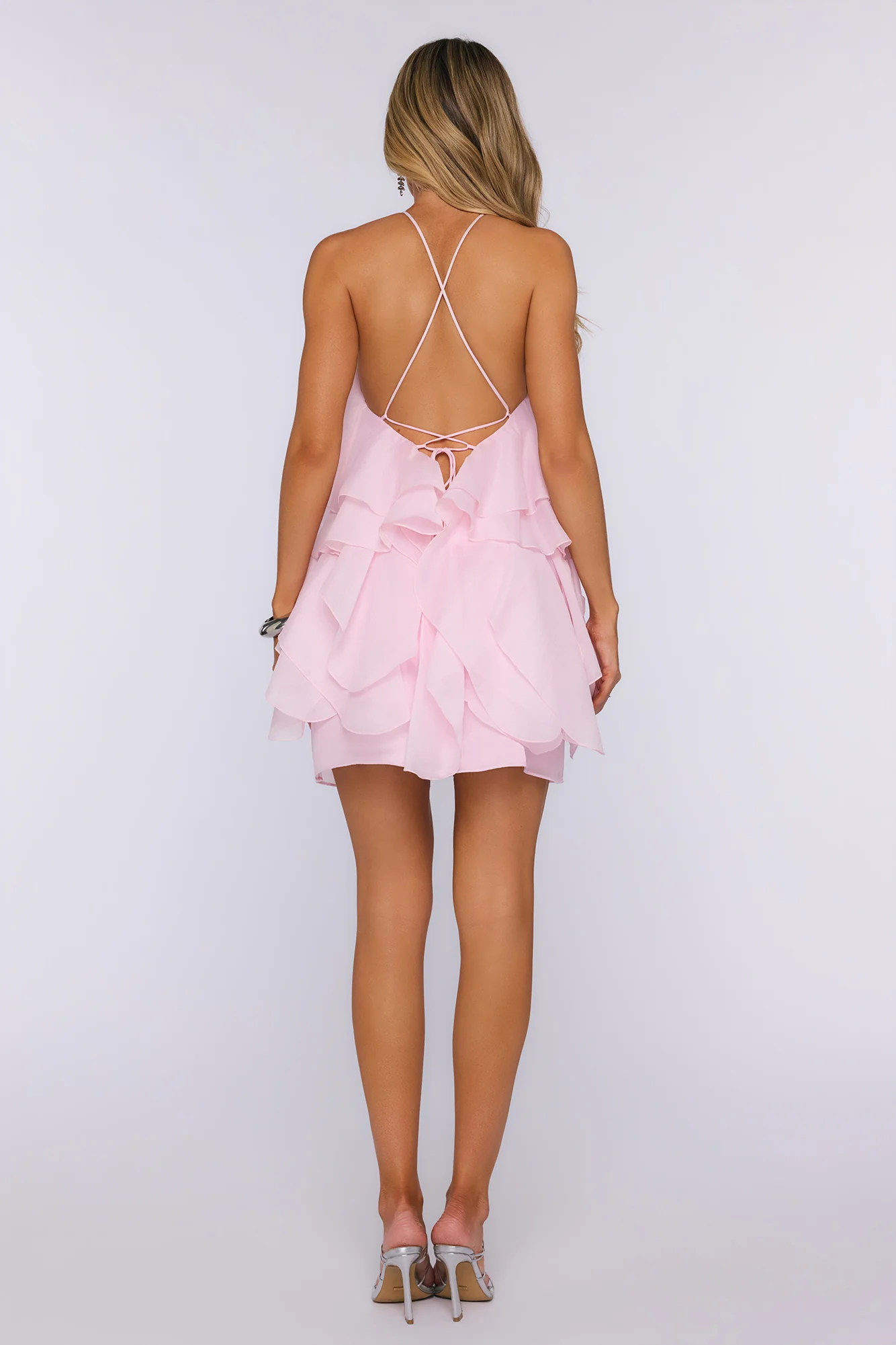 Designer Love Mini Dress Pink - FASHION NOB