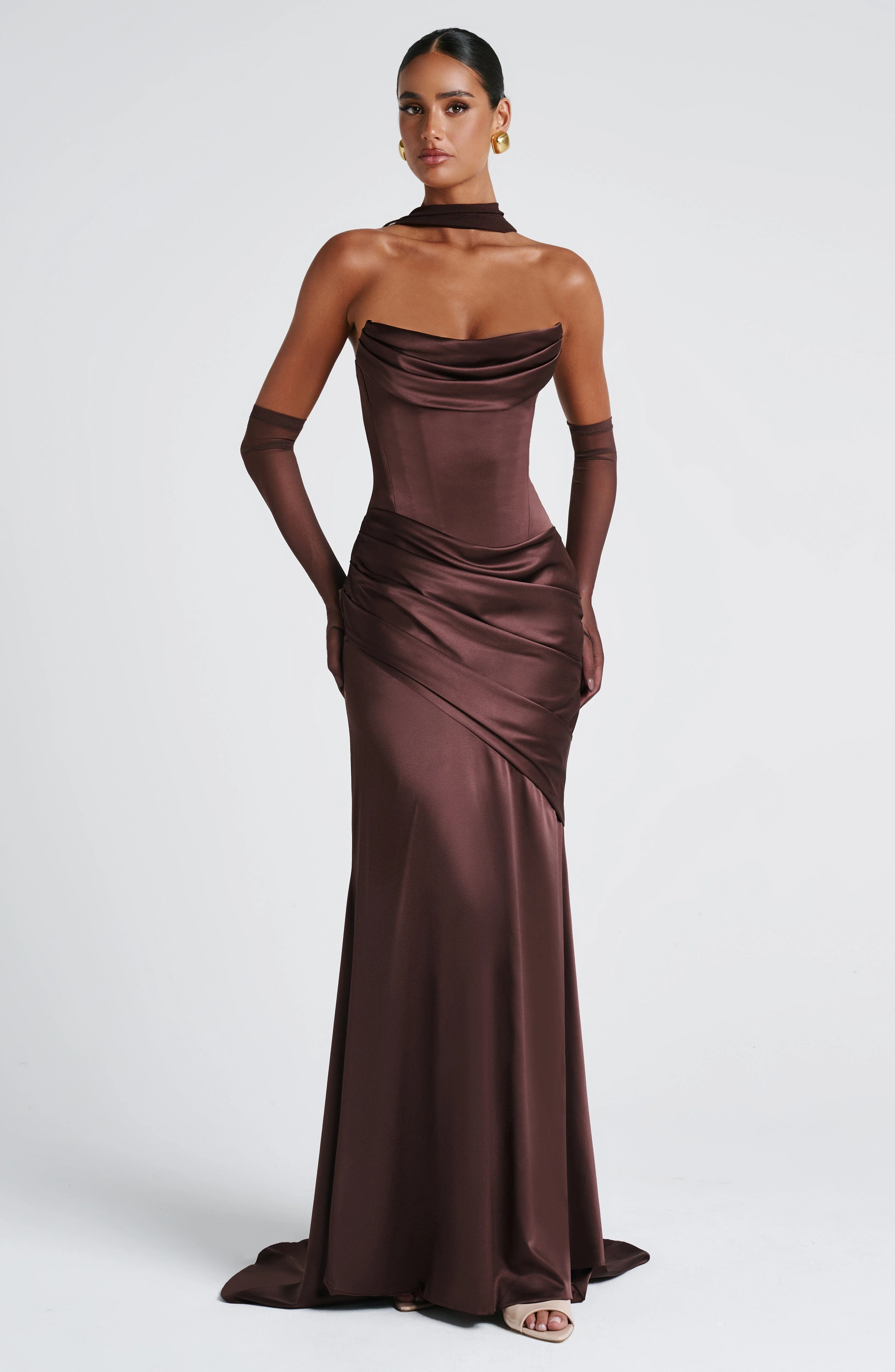 Kensington Maxi Dress - Plum Brown