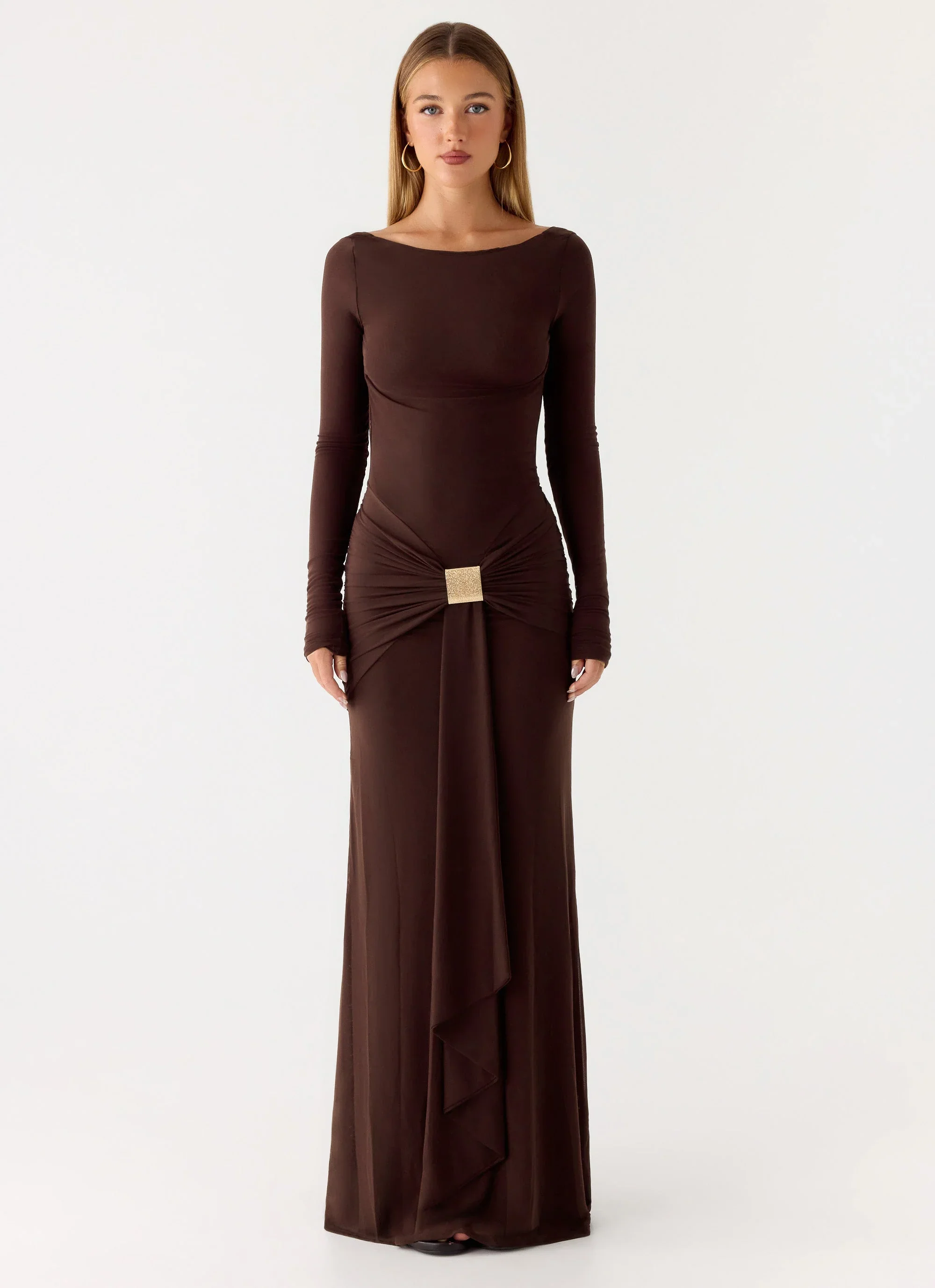 Dray Maxi Dress - Chocolate
