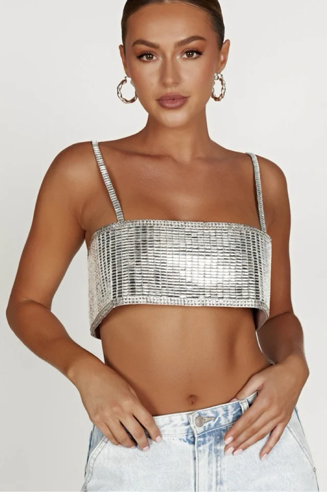 Disco Ball Mirror Bralette