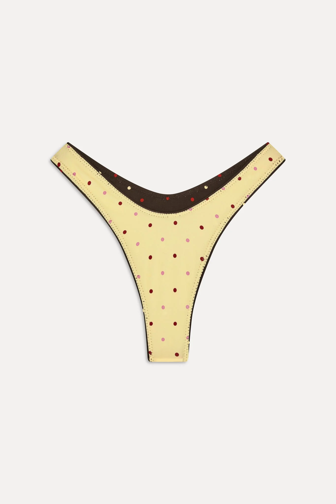 Full Moon Reversible Satin Bikini Bottom - Honey Bug