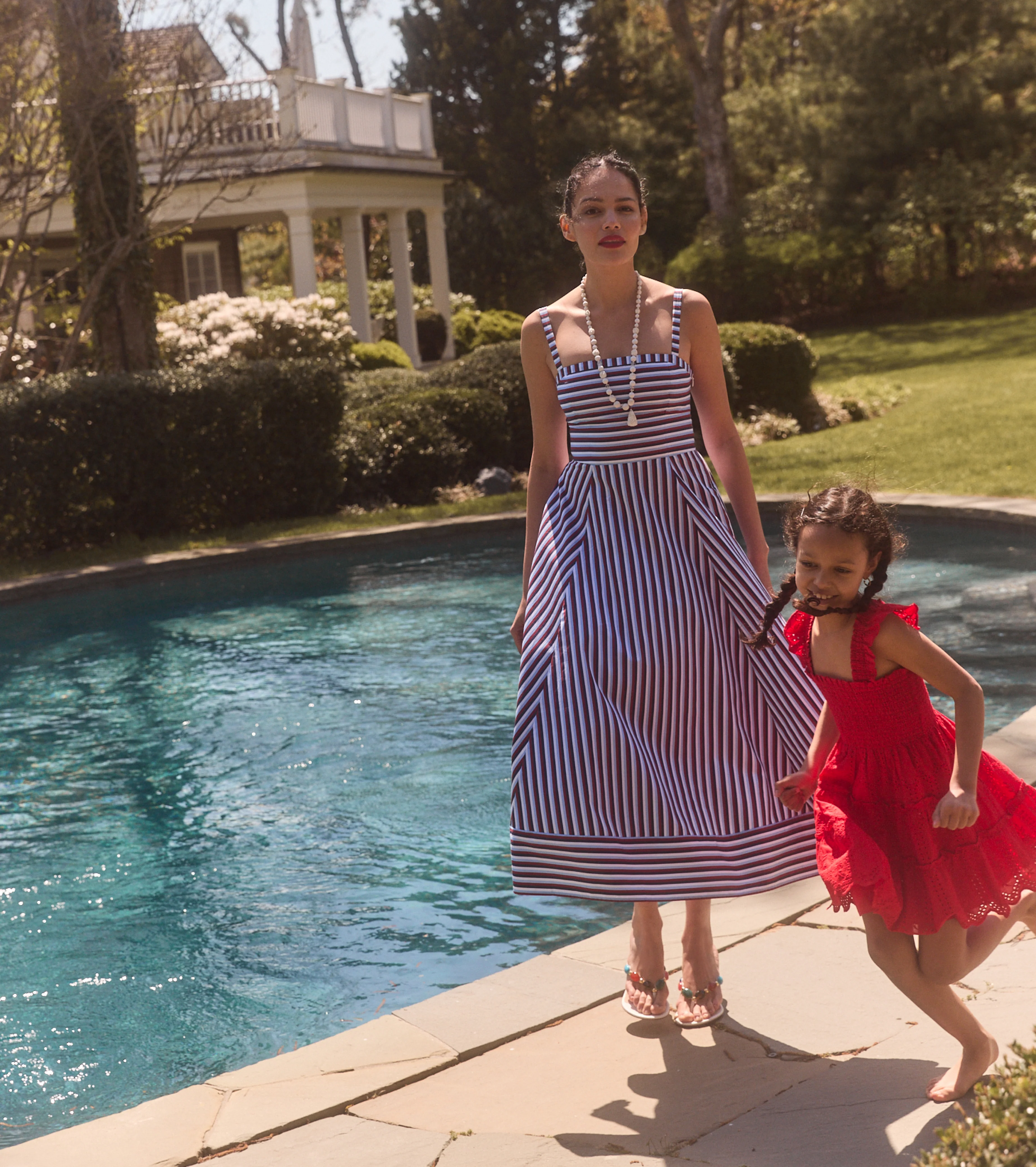 The Margot Dress - Firecracker Stripe