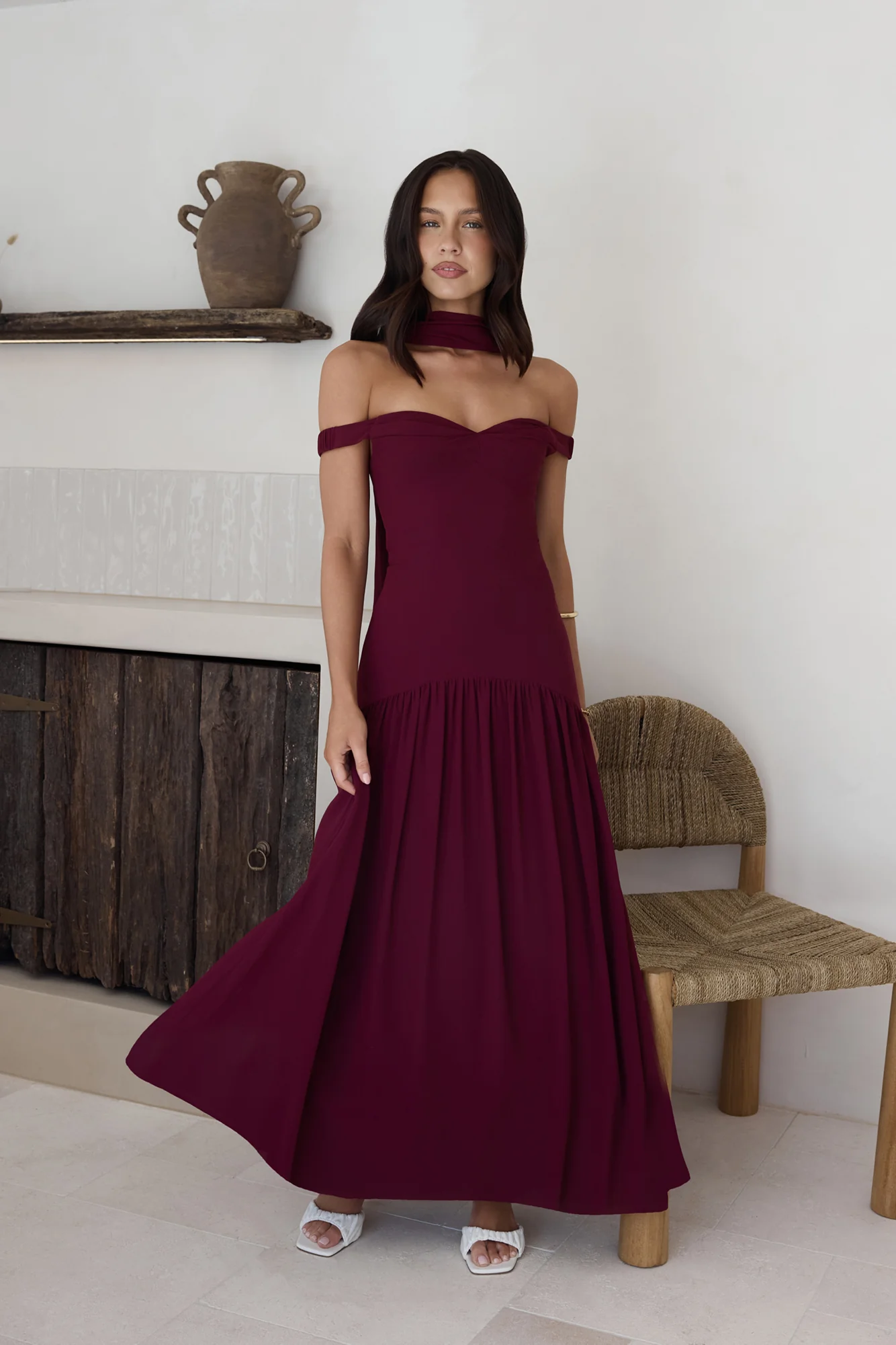 Sparkle Somewhere New Maxi Dress Wine - luluinthesky