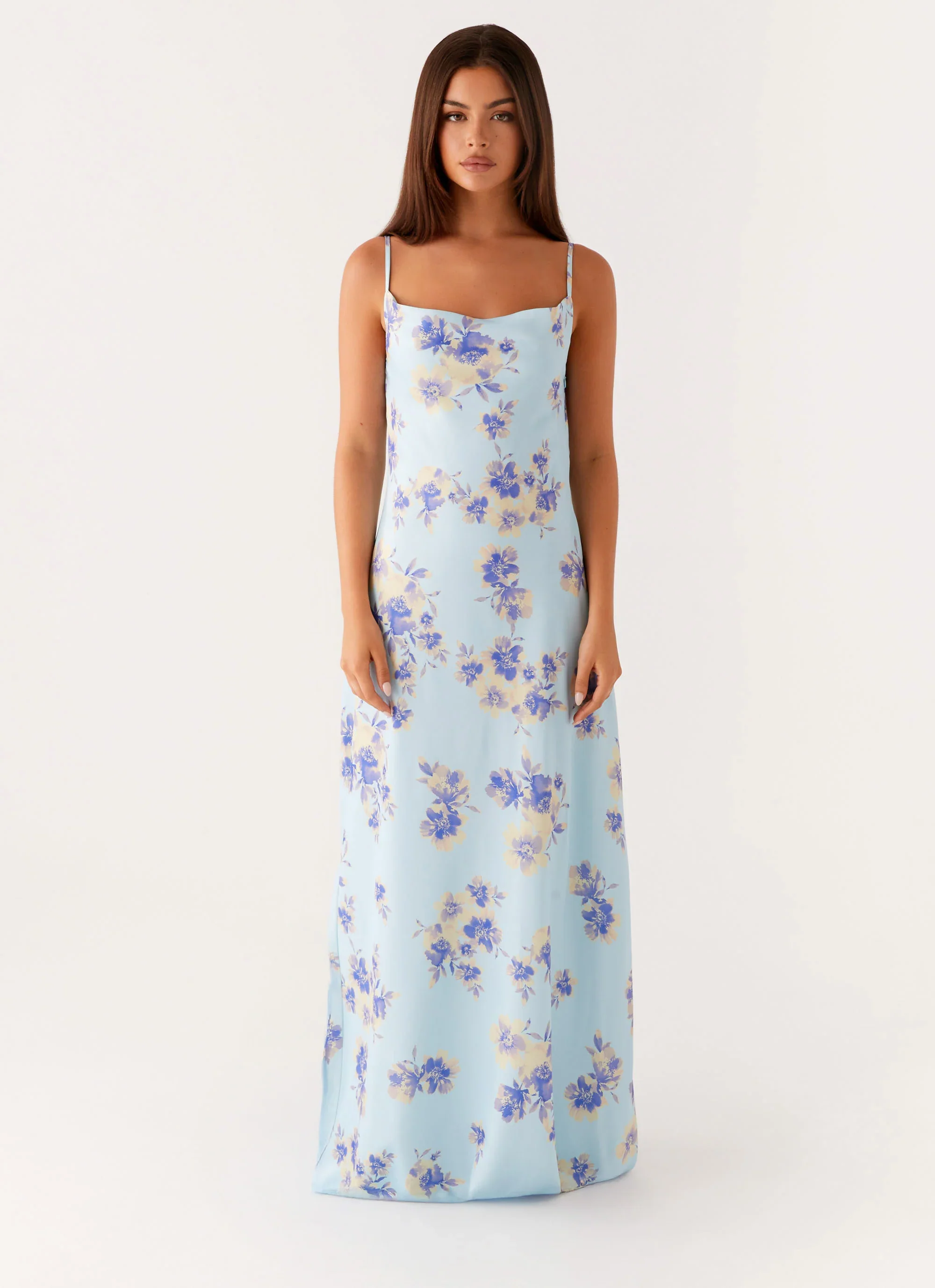 Liana Cowl Maxi Dress - Print