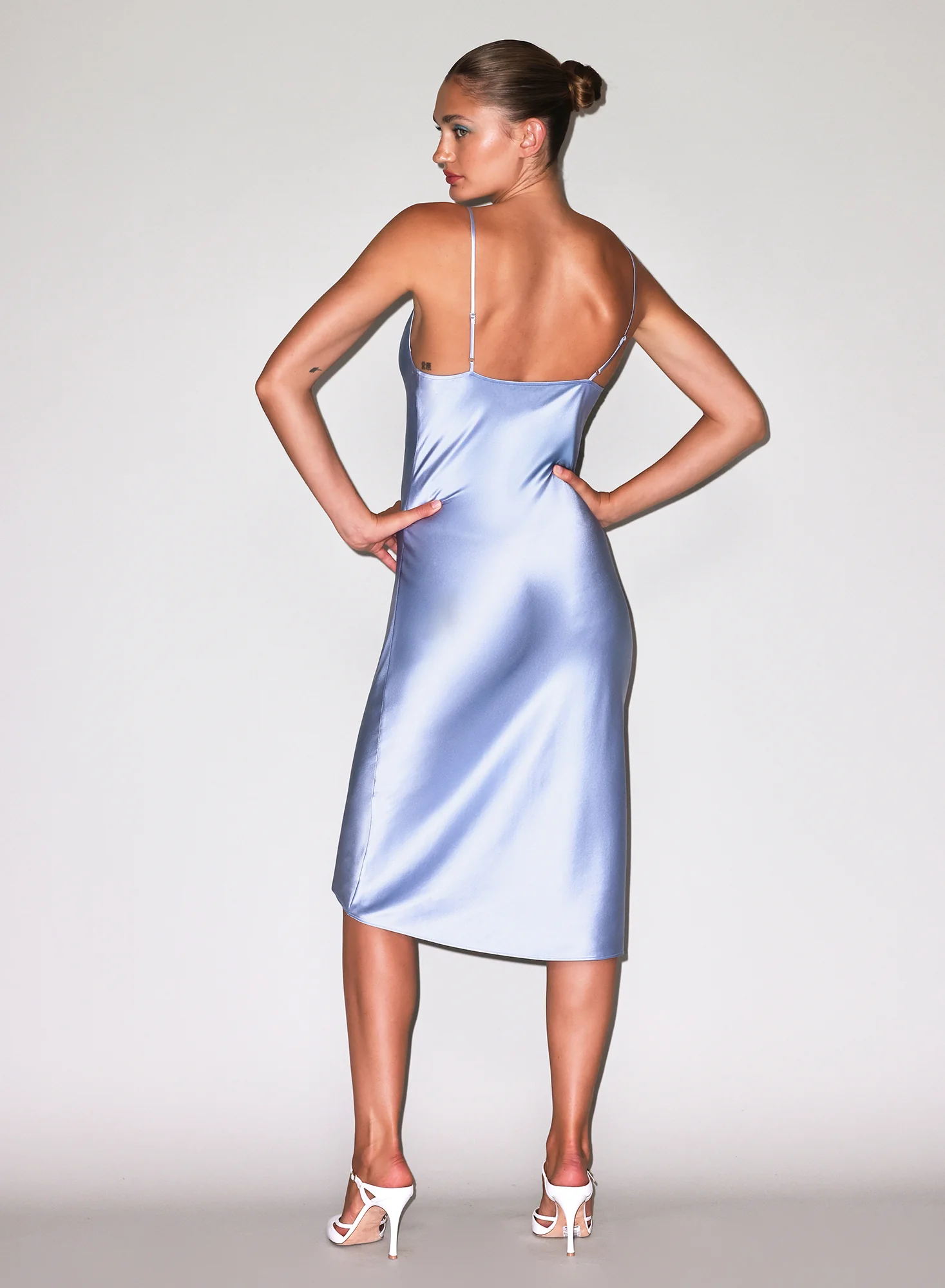 Silk Cowl Slip Dress