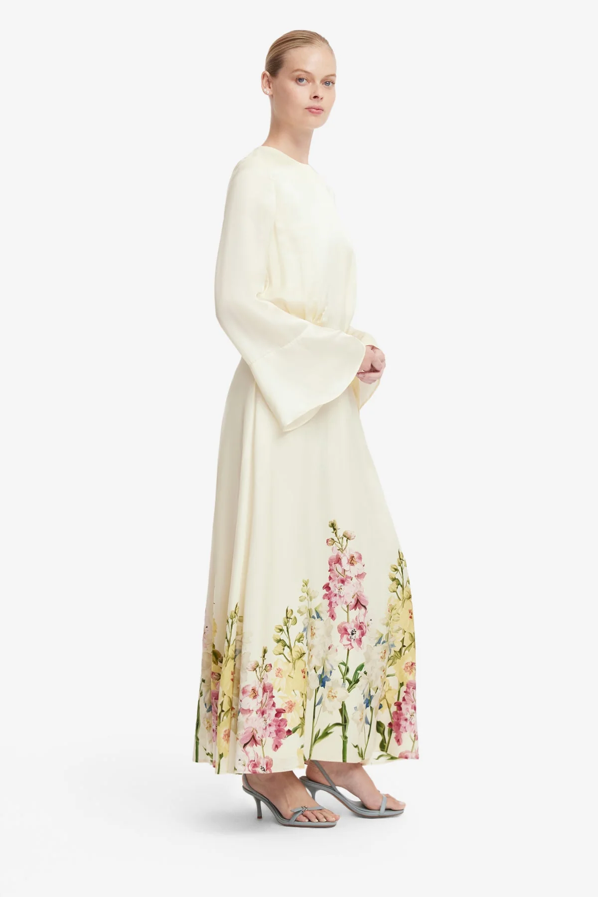 Kinsley Maxi Dress - Snapdragon Print in Snow