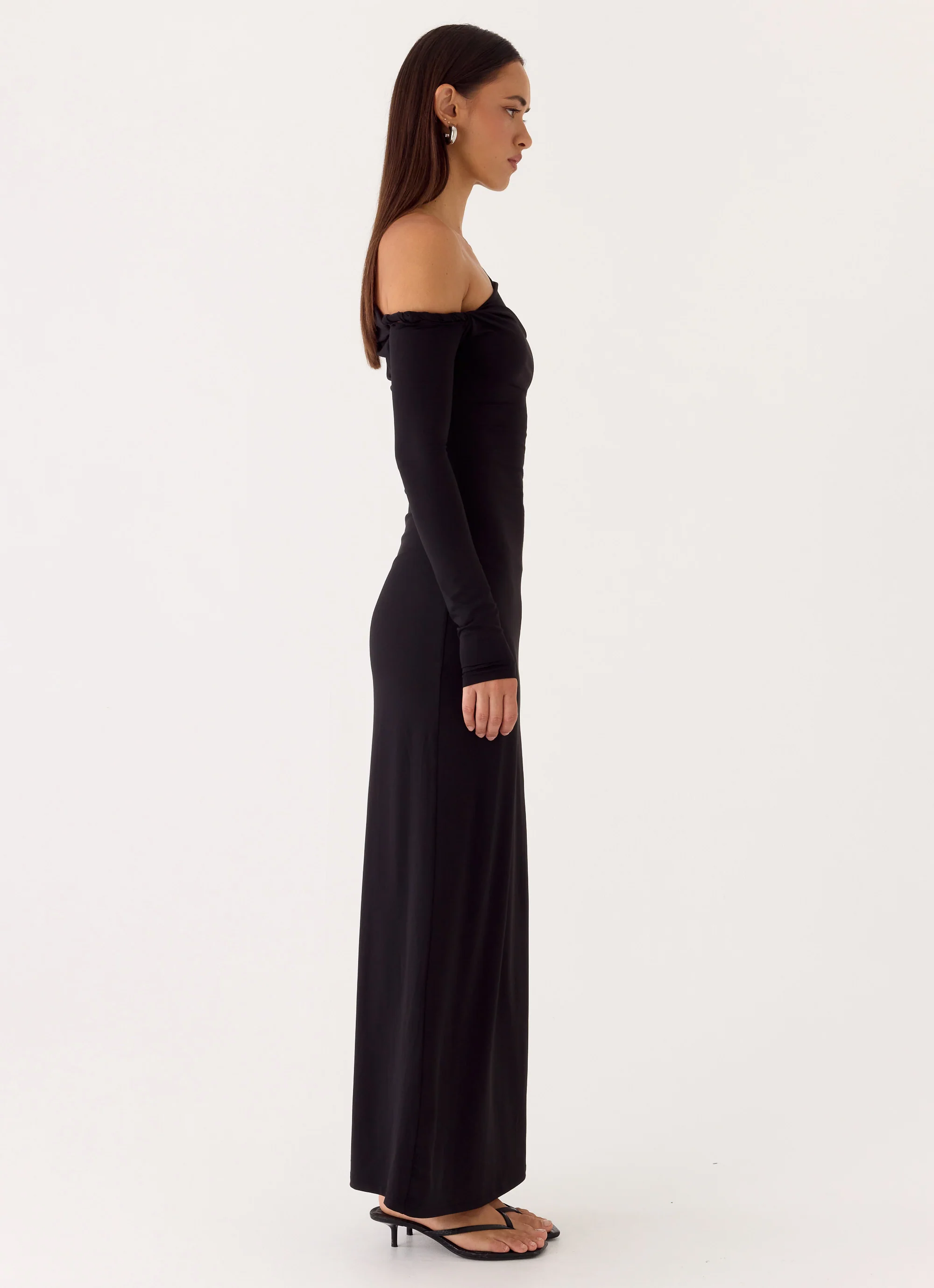 Jordana Twist Maxi Dress - Black