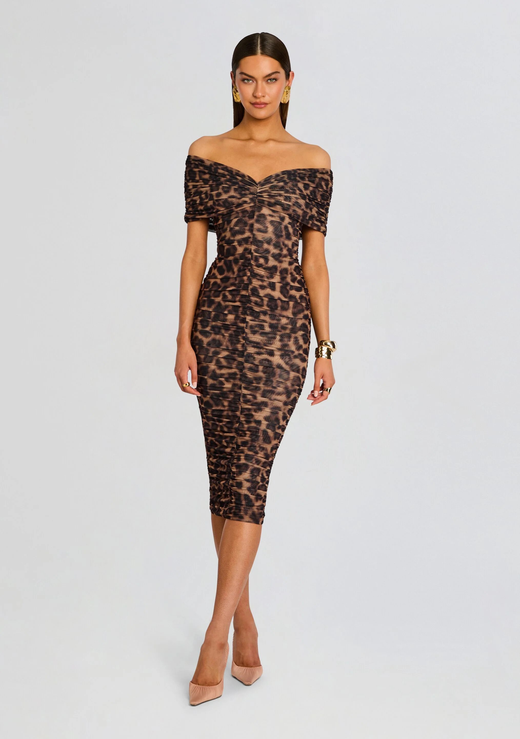 Gianina Mesh Midi Dress