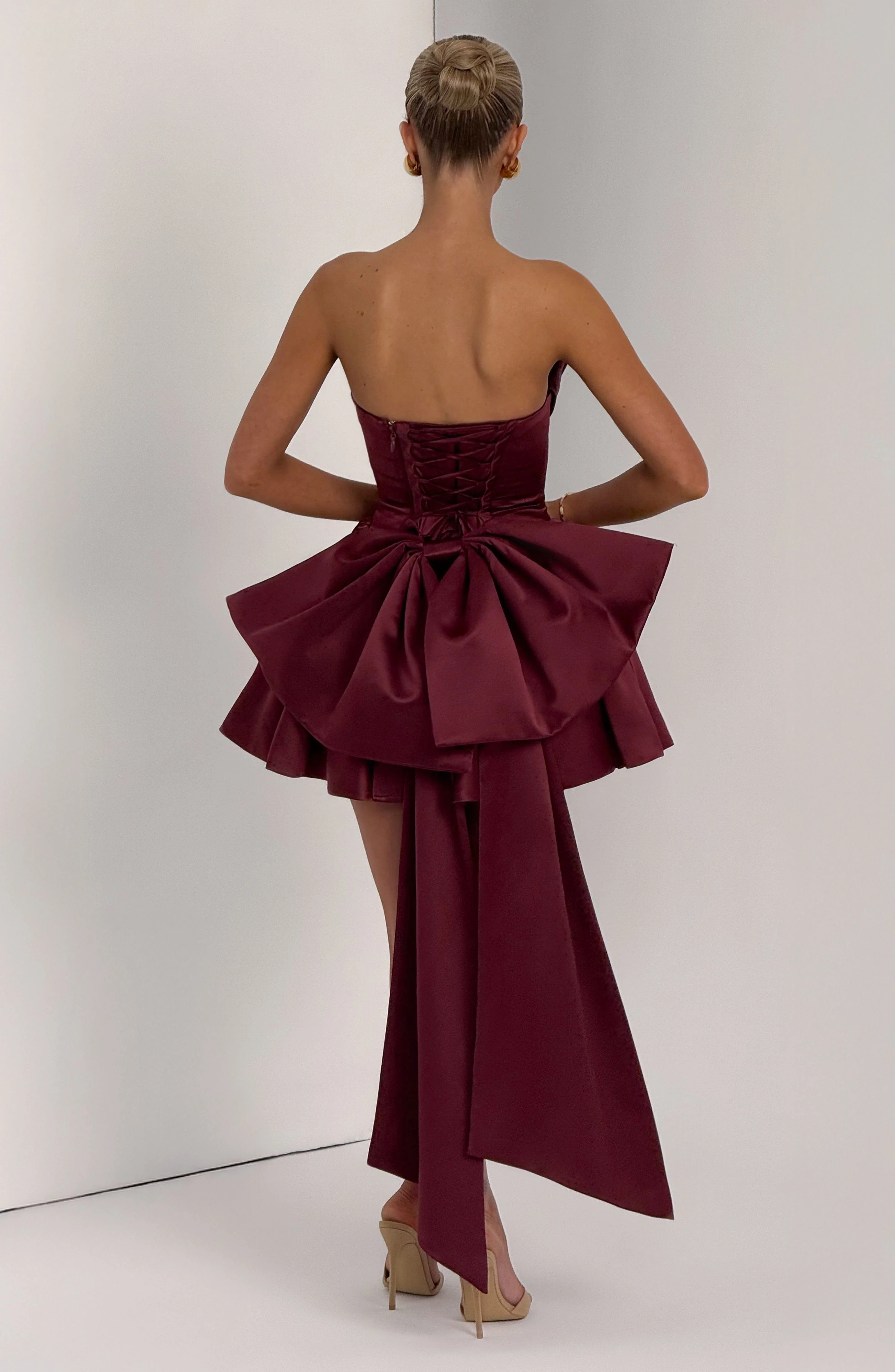 Trinity Mini Dress - Cherry Lacquer