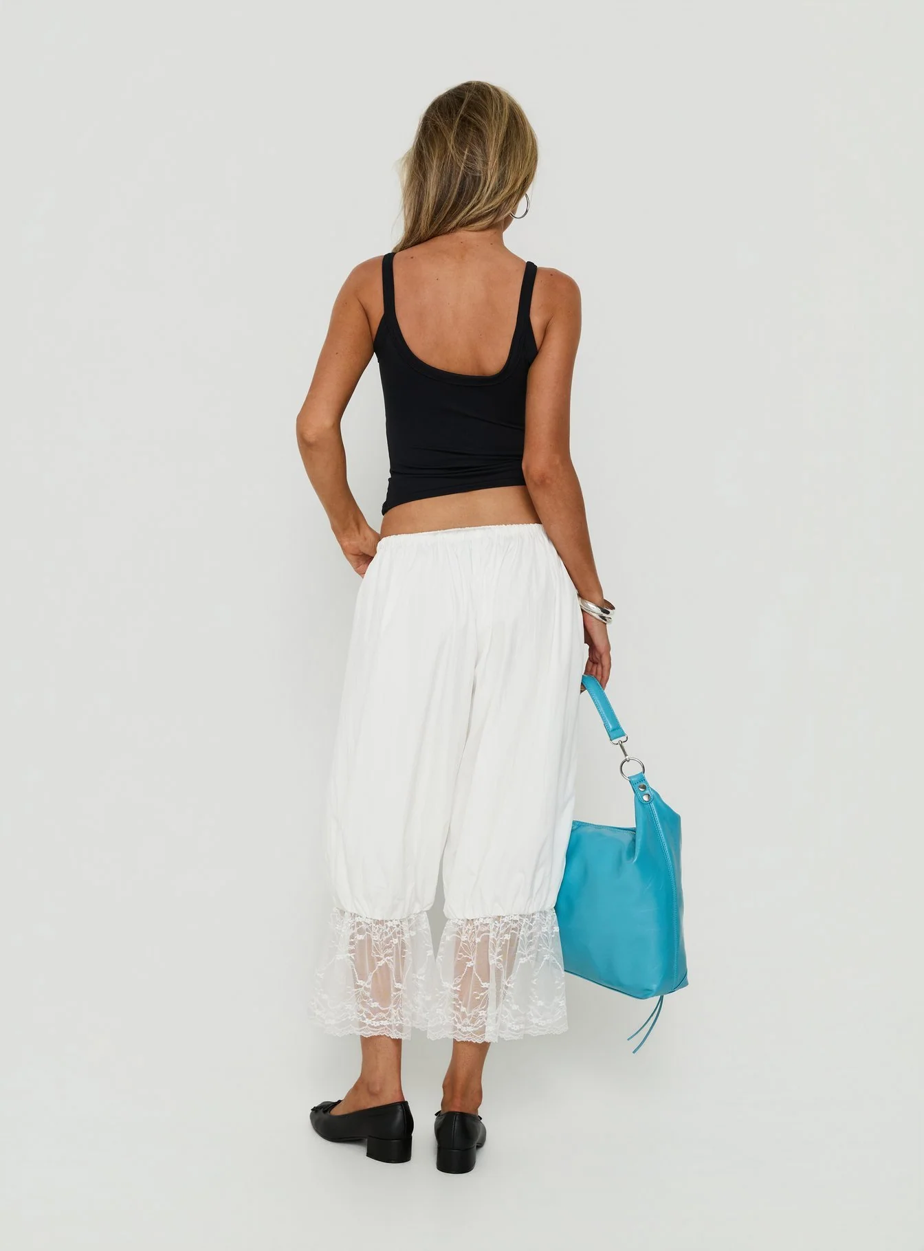 Daiana Lace Culotte Pants Cream