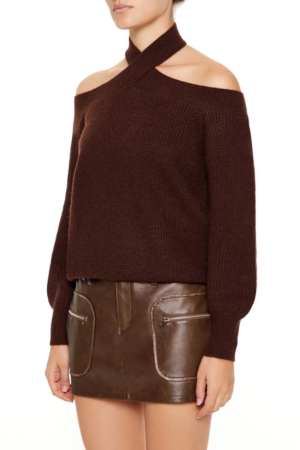 Crisscross Off-the-Shoulder Sweater