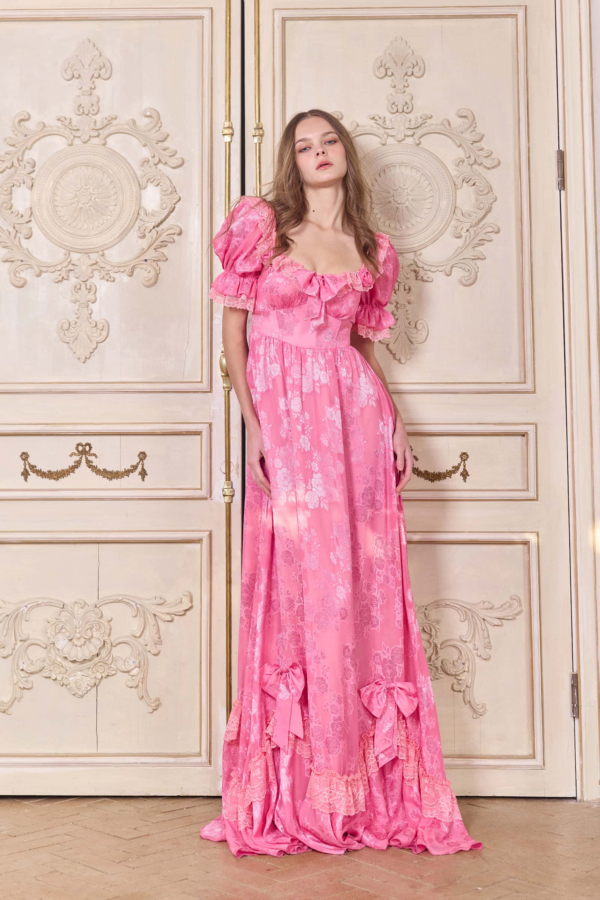 Athena Lace Floral Formal Gown Dress