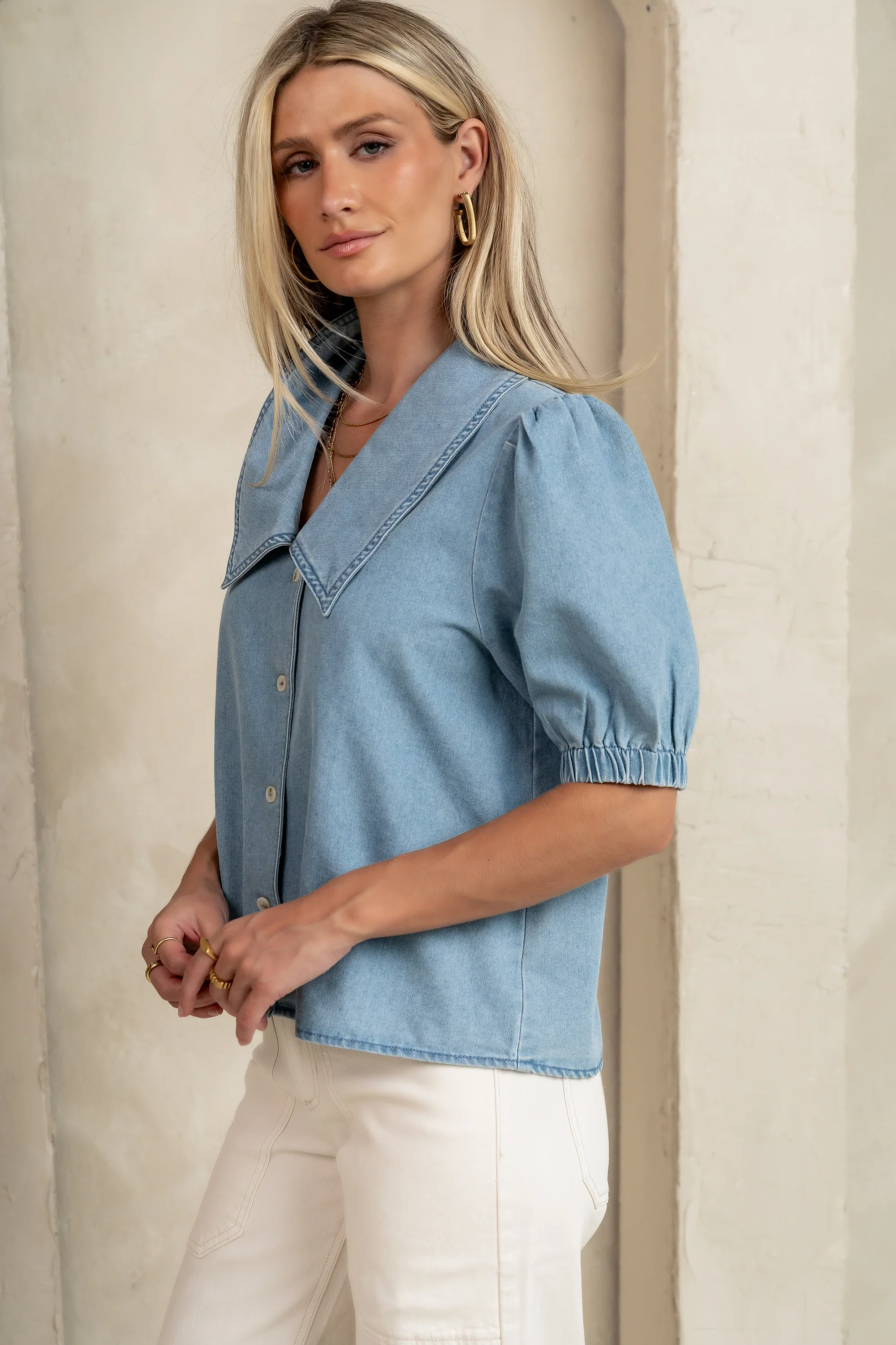 Charlie Denim Button Up