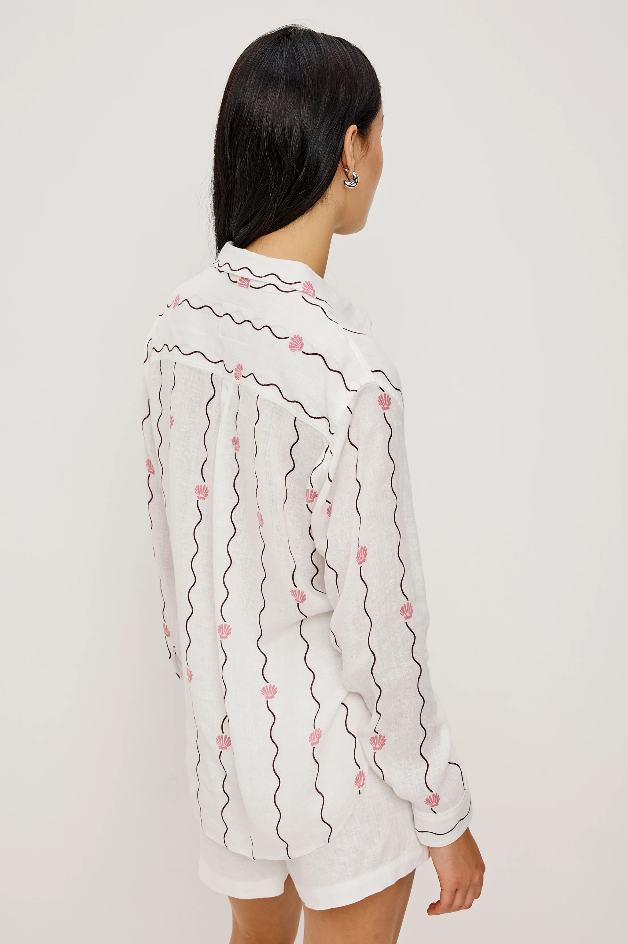 Charli Shirt - Striped Seashells