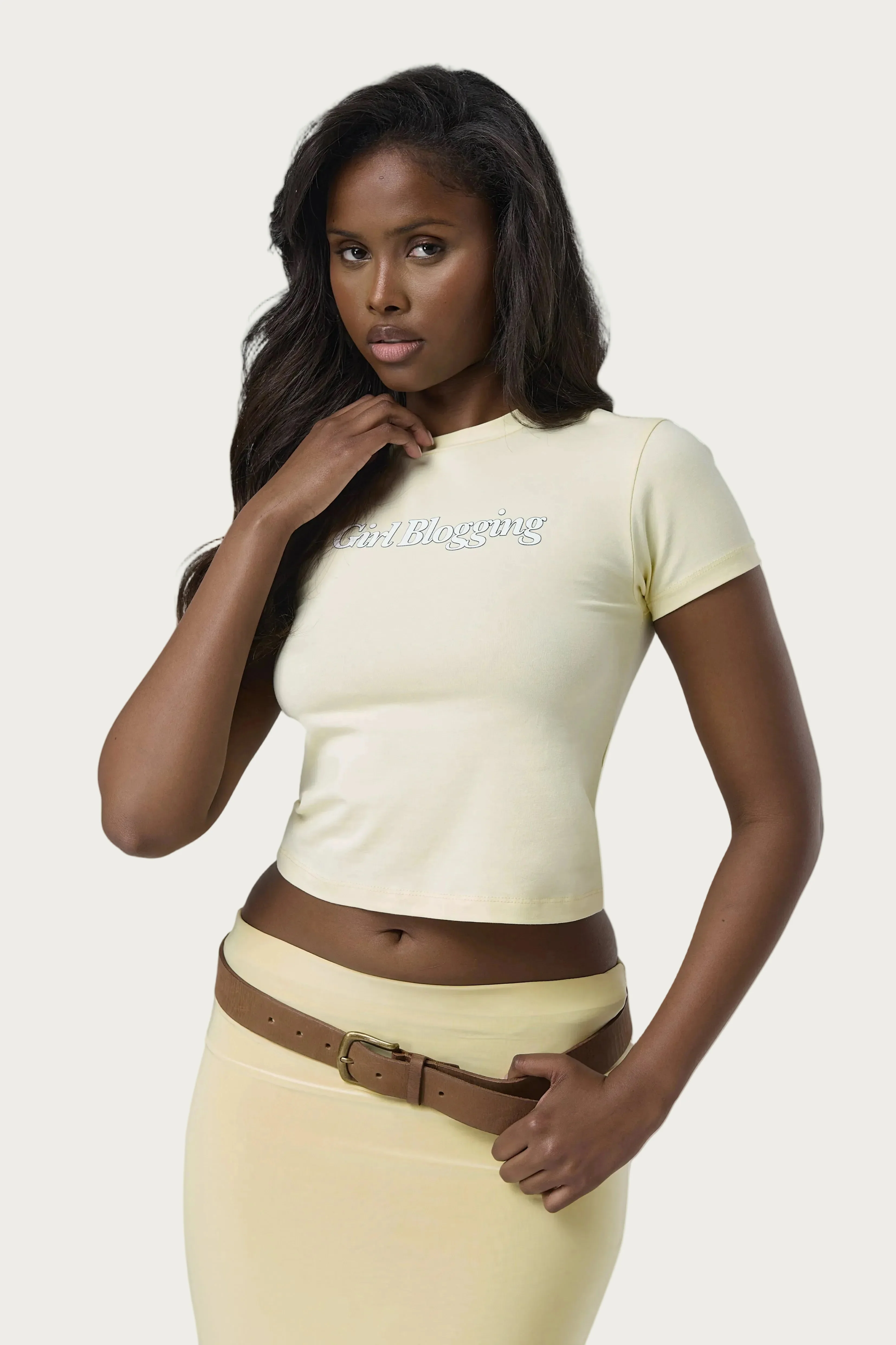 Blogger Baby Tee in Butter Yellow