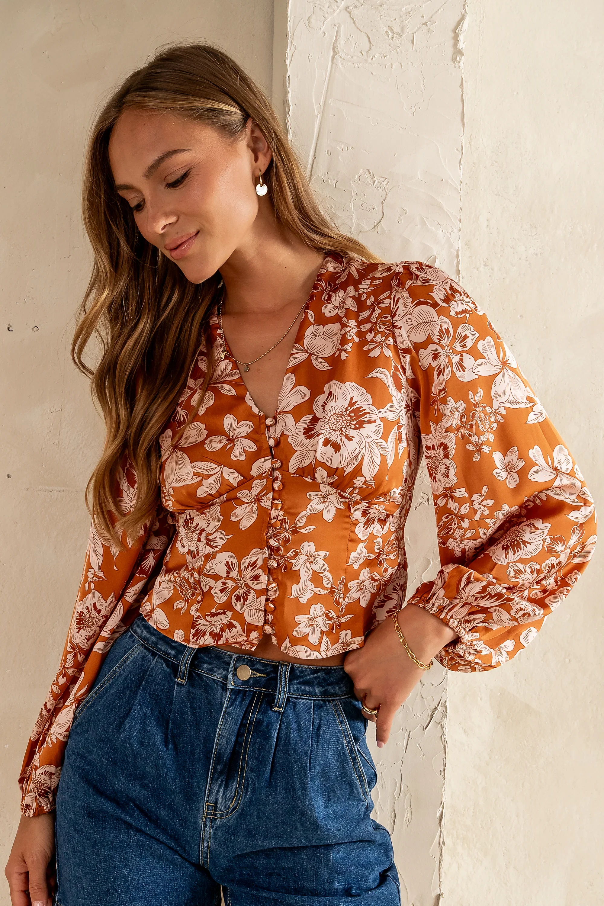Lily Button Front Blouse
