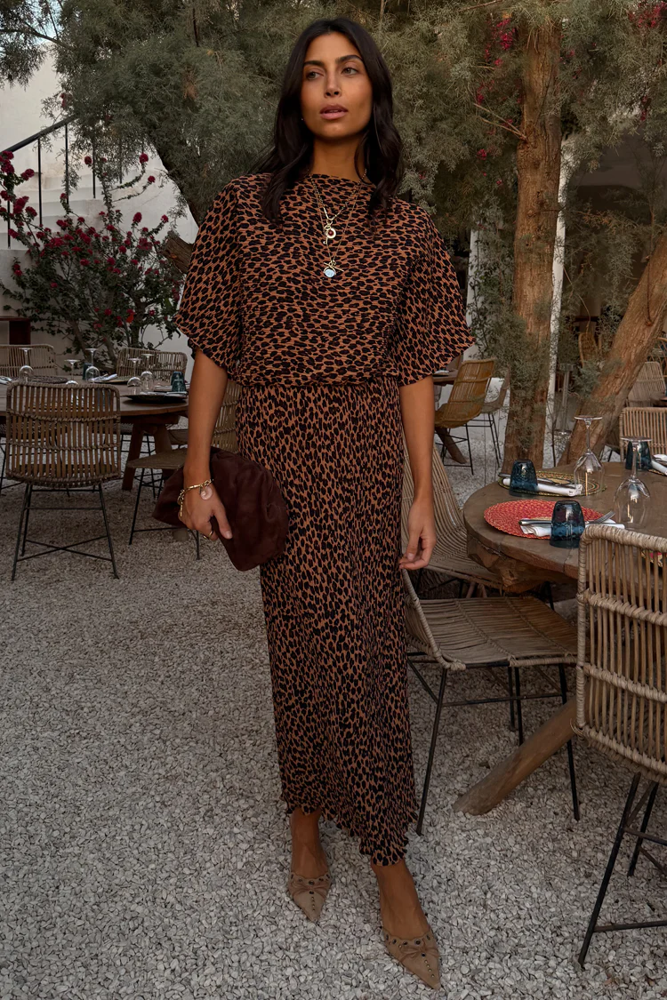 Lucia Leopard Tilly Dress Petite