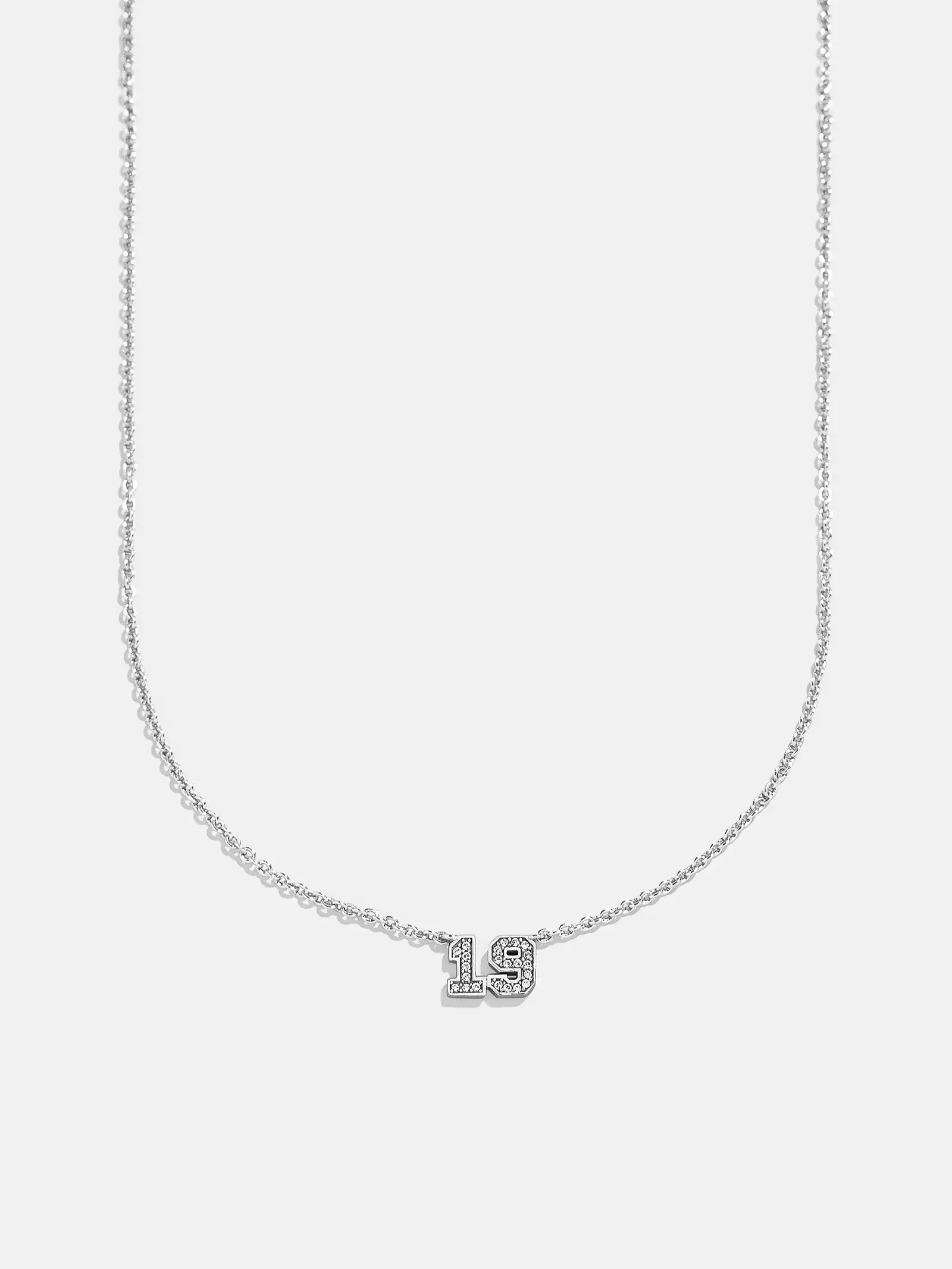 Varsity Number Custom Necklace - One Silver Station
