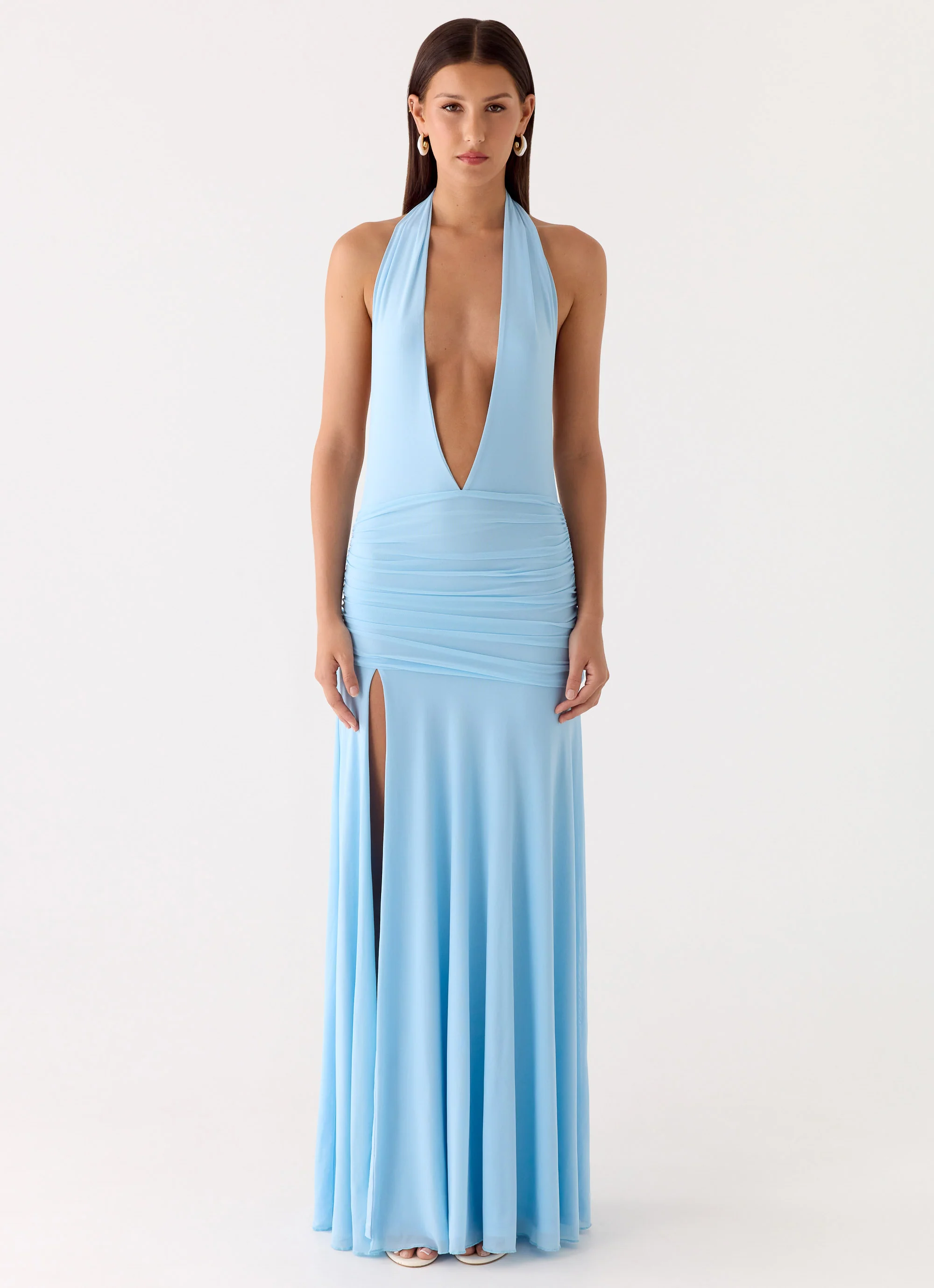 Sorrento Sunsets Maxi Dress - Ice Blue