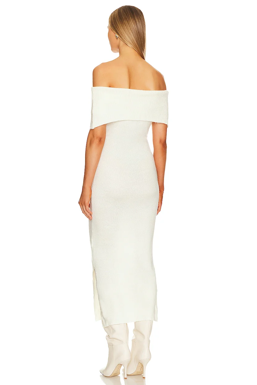 x REVOLVE Off Shoulder Sweater Midi Dress