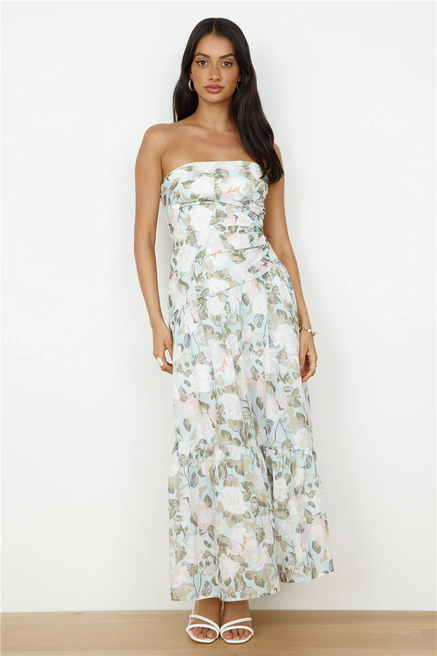 Cottage Living Maxi Dress Green